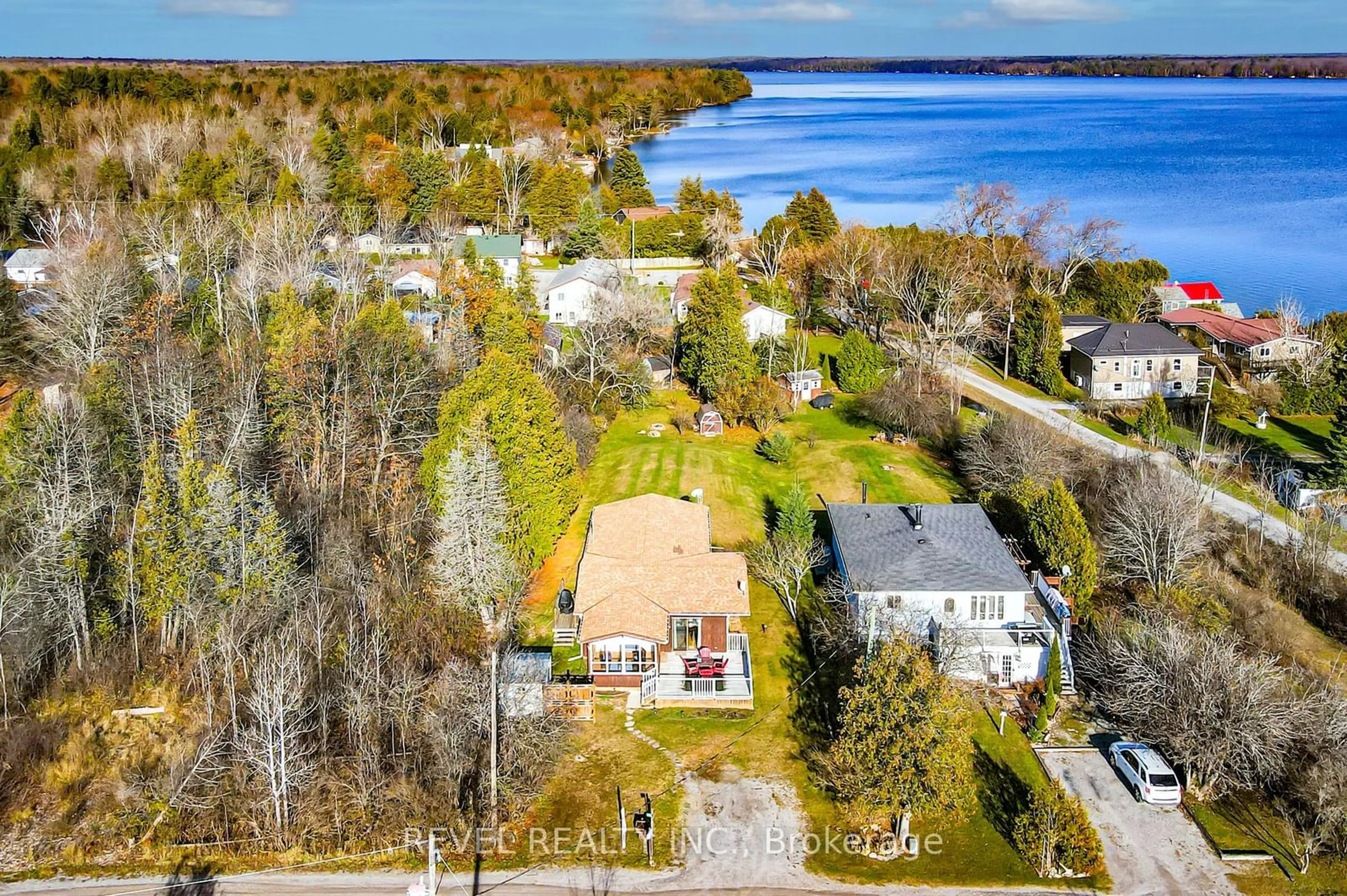 A pic from outside/outdoor area/front of a property/back of a property/a pic from drone, water/lake/river/ocean view for 25 Lakeview Cottage Rd, Kawartha Lakes Ontario K0M 2B0