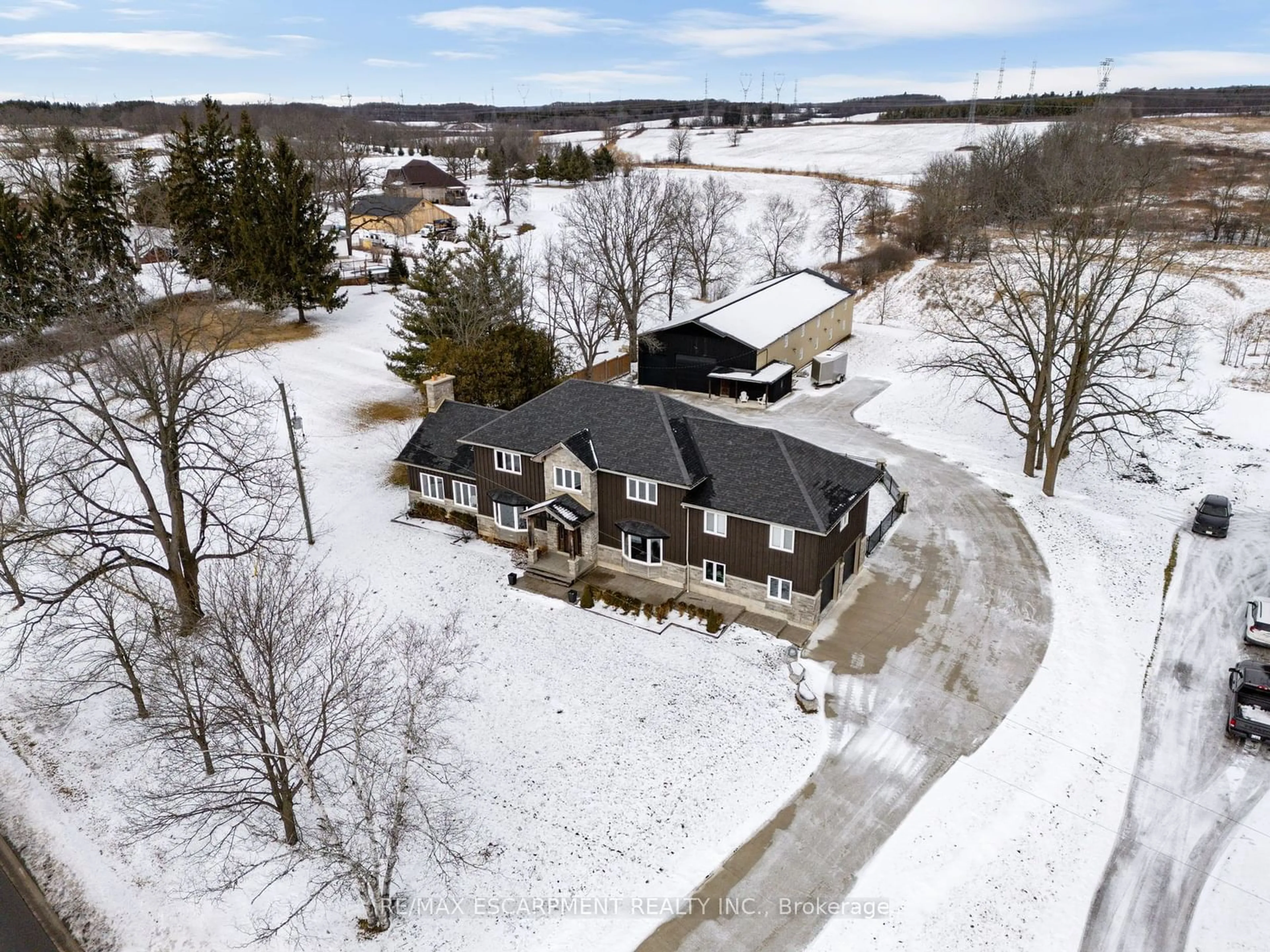 A pic from outside/outdoor area/front of a property/back of a property/a pic from drone, street for 2210 Highway 54, Haldimand Ontario N3W 1Y4