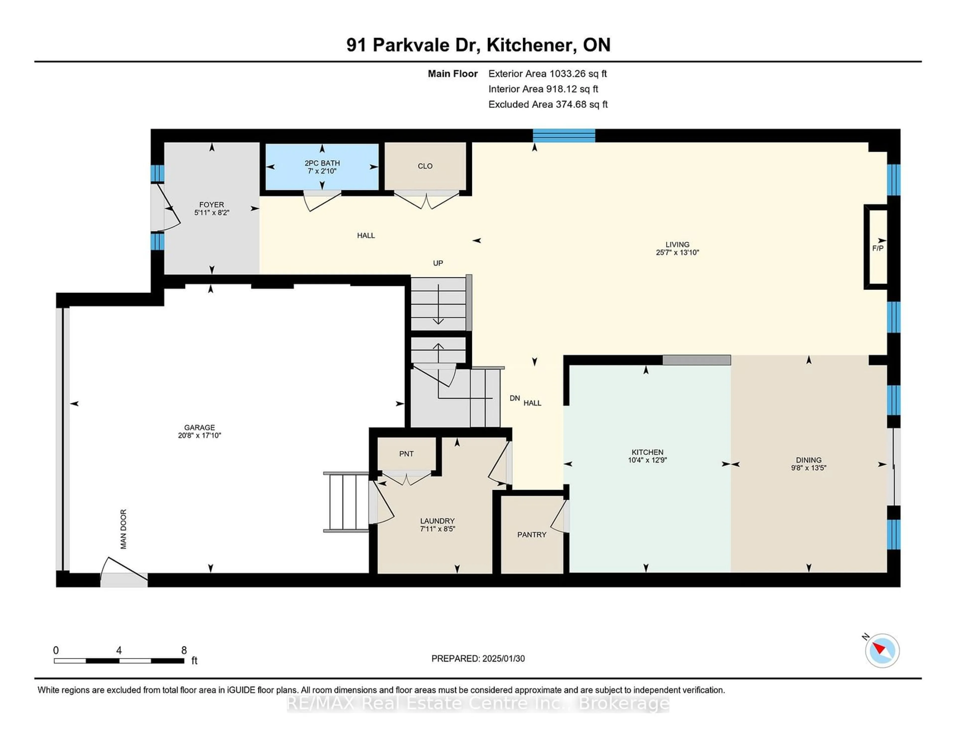 Floor plan for 91 Parkvale Dr, Kitchener Ontario N2R 1Z6