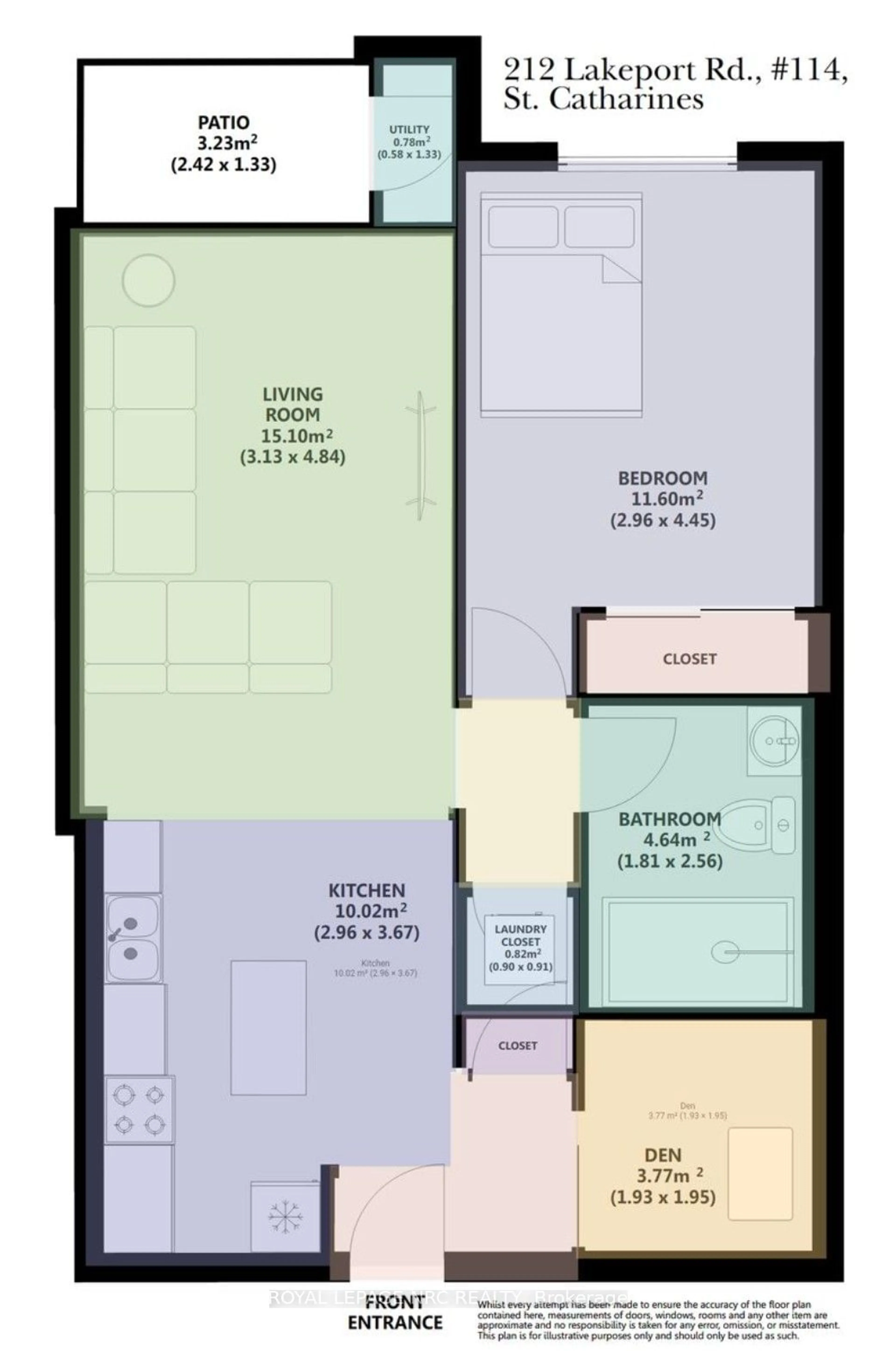 Floor plan for 212 Lakeport Rd #114, St. Catharines Ontario L2N 0B4