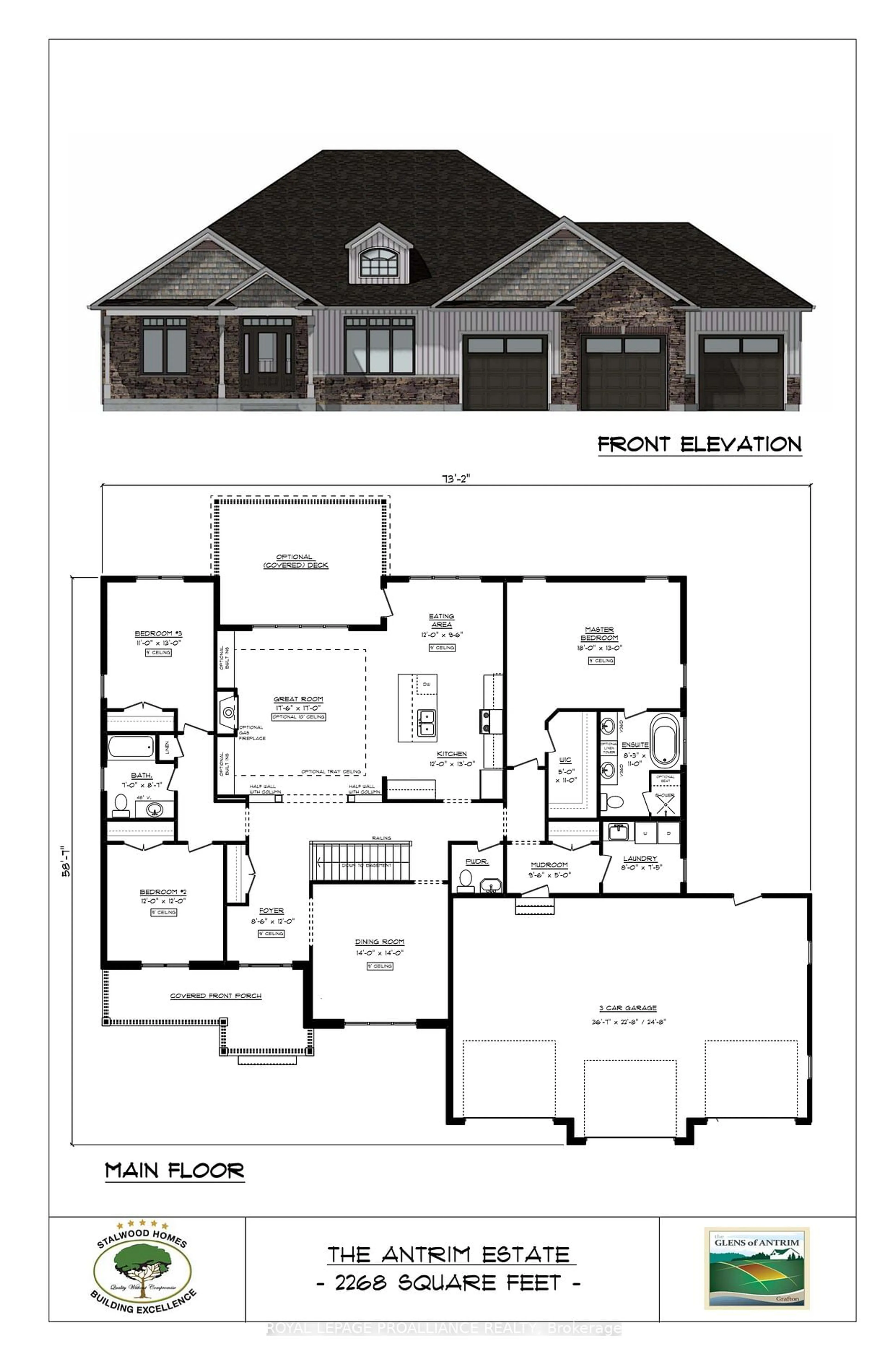 Floor plan for Lot 26 McCarty Dr, Cobourg Ontario K9A 0K5