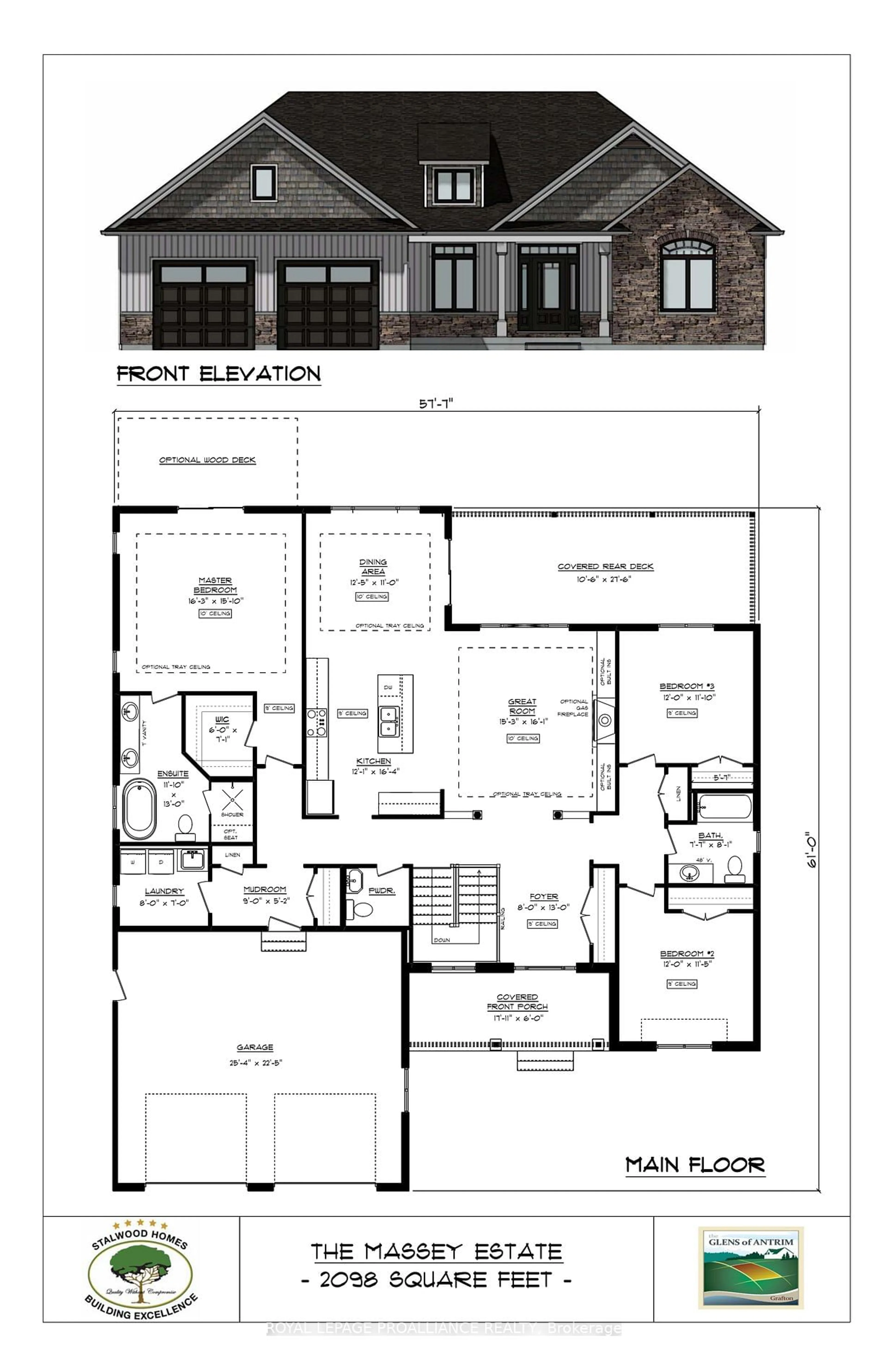 Floor plan for Lot 22 McCarty Dr, Cobourg Ontario K9A 4J9