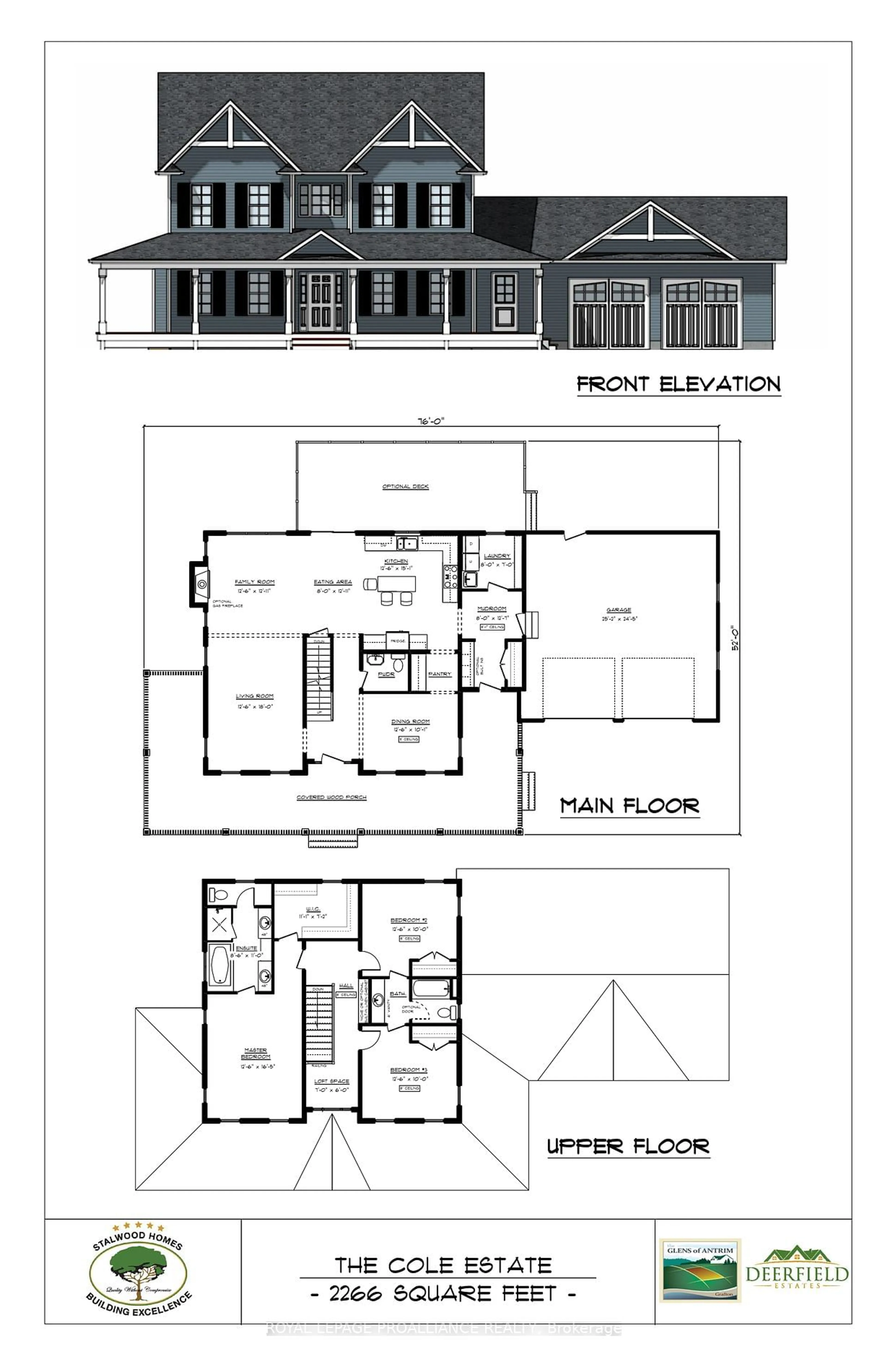 Floor plan for Lot 24 McCarty Dr, Cobourg Ontario K9A 4J9