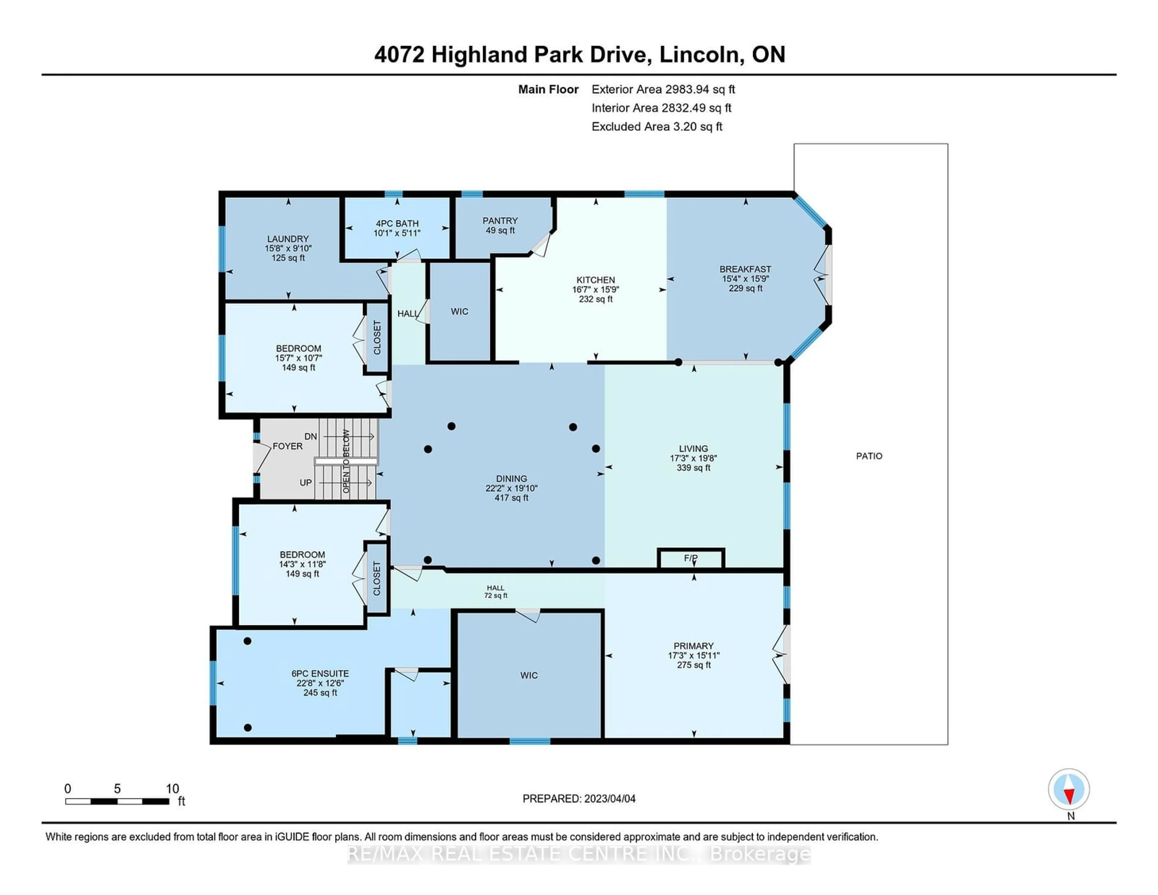 Floor plan for 4072 Highland Park Dr, Lincoln Ontario L0R 1B7