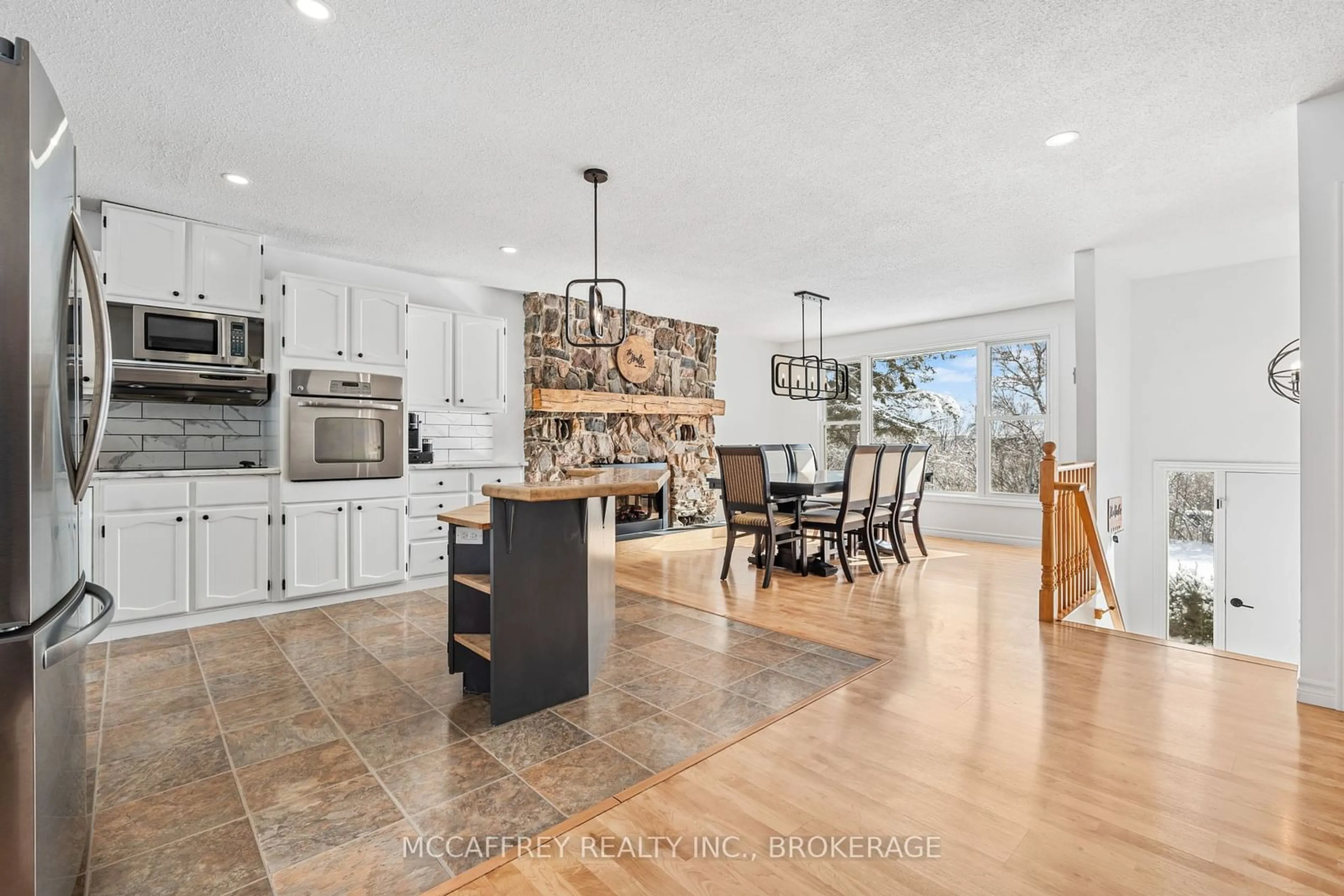 Open concept kitchen, ceramic/tile floor for 25 Jones St, Stone Mills Ontario K0K 3G0