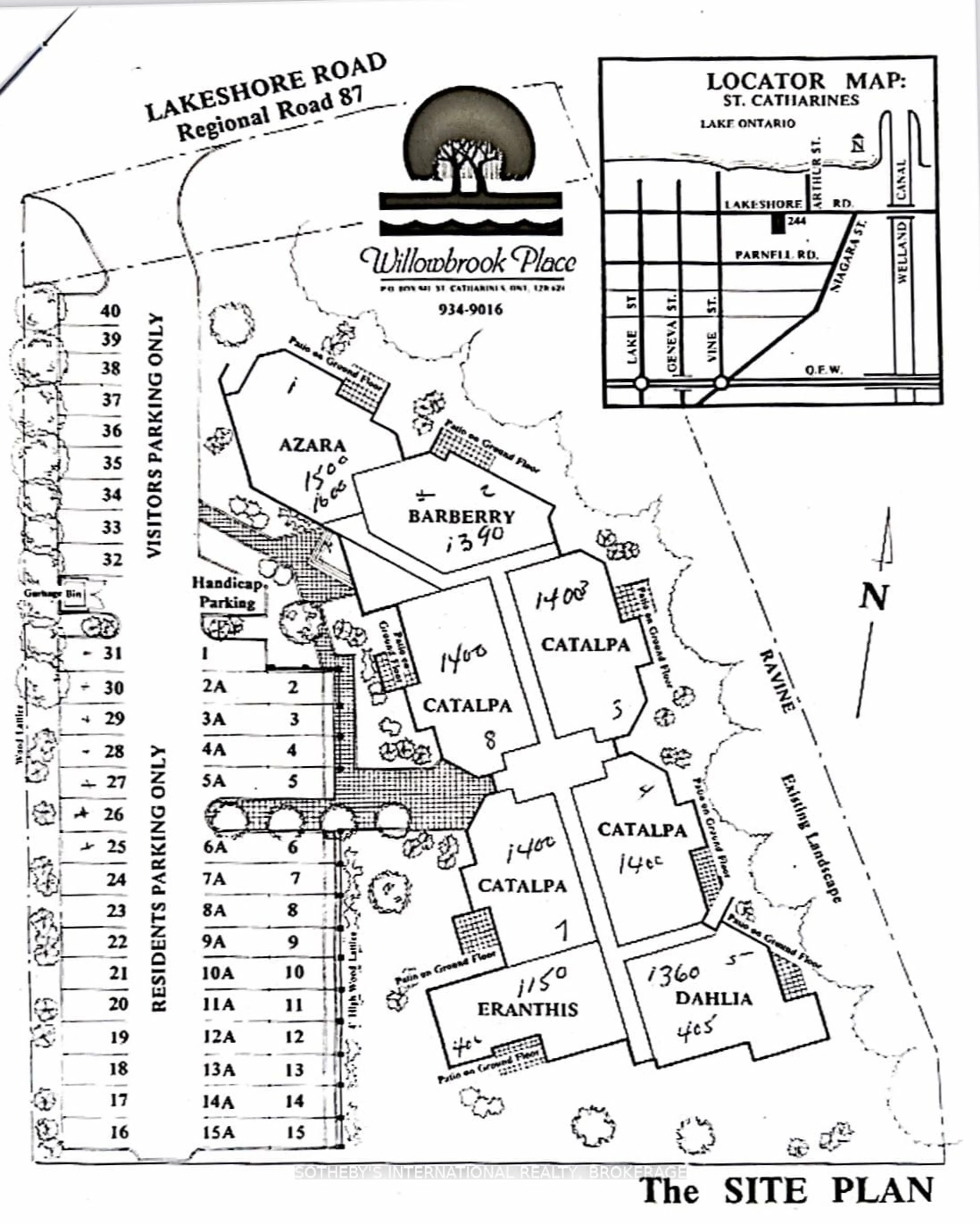 Floor plan for 244 Lakeshore Rd #105, St. Catharines Ontario L2M 1R6