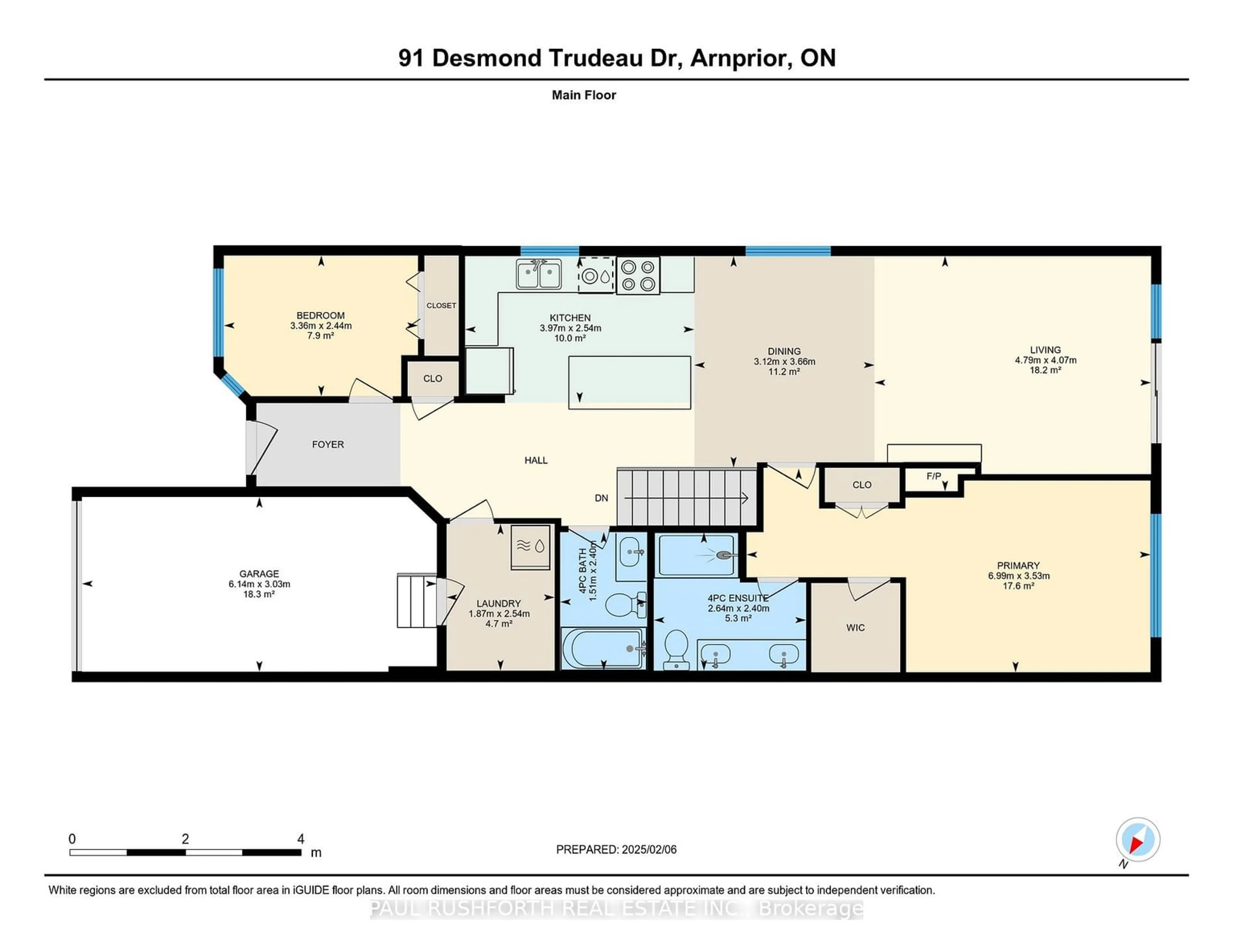 Floor plan for 91 Desmond Trudeau Dr, Arnprior Ontario K7S 3G9