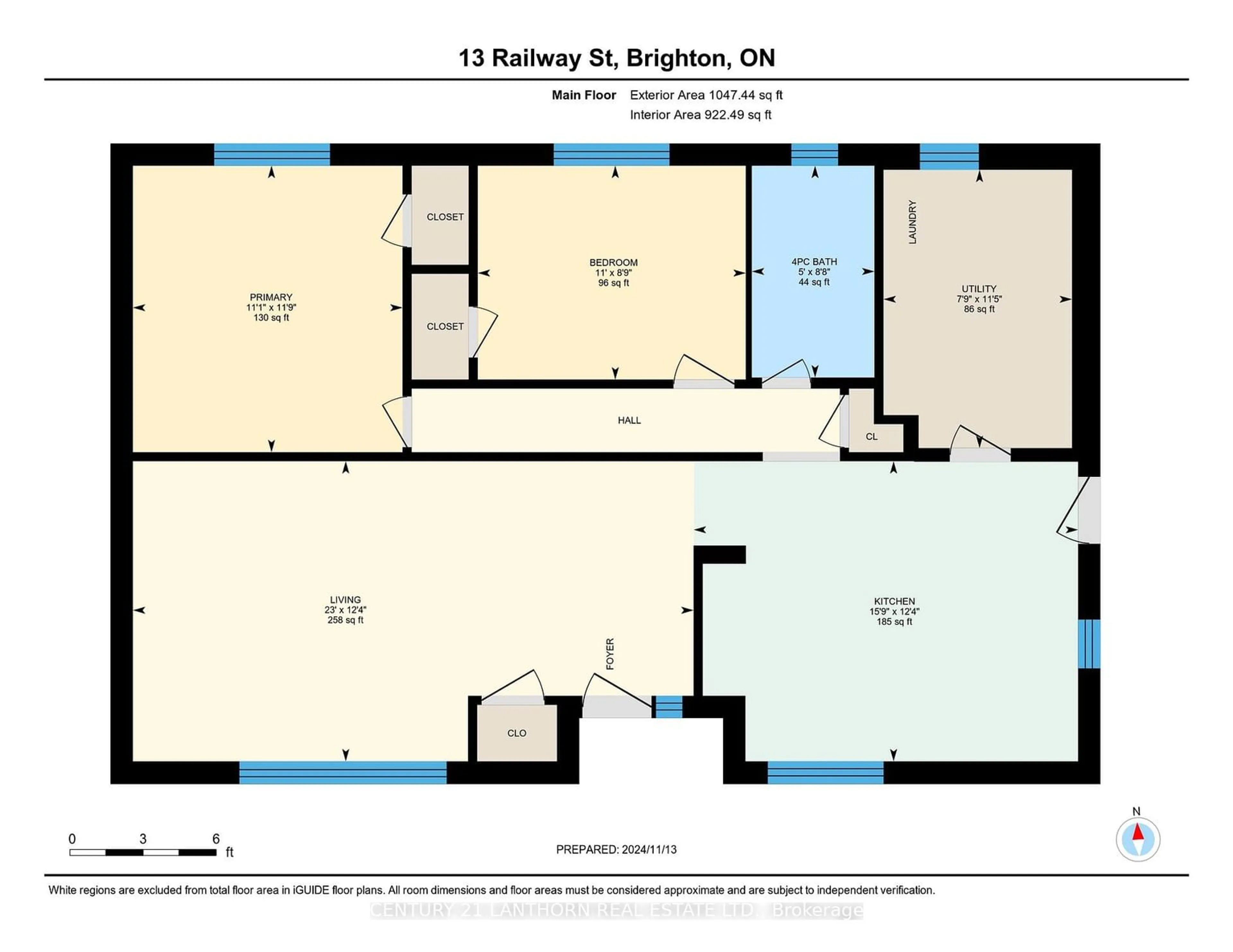 Floor plan for 13 Railway St, Brighton Ontario K0K 1H0