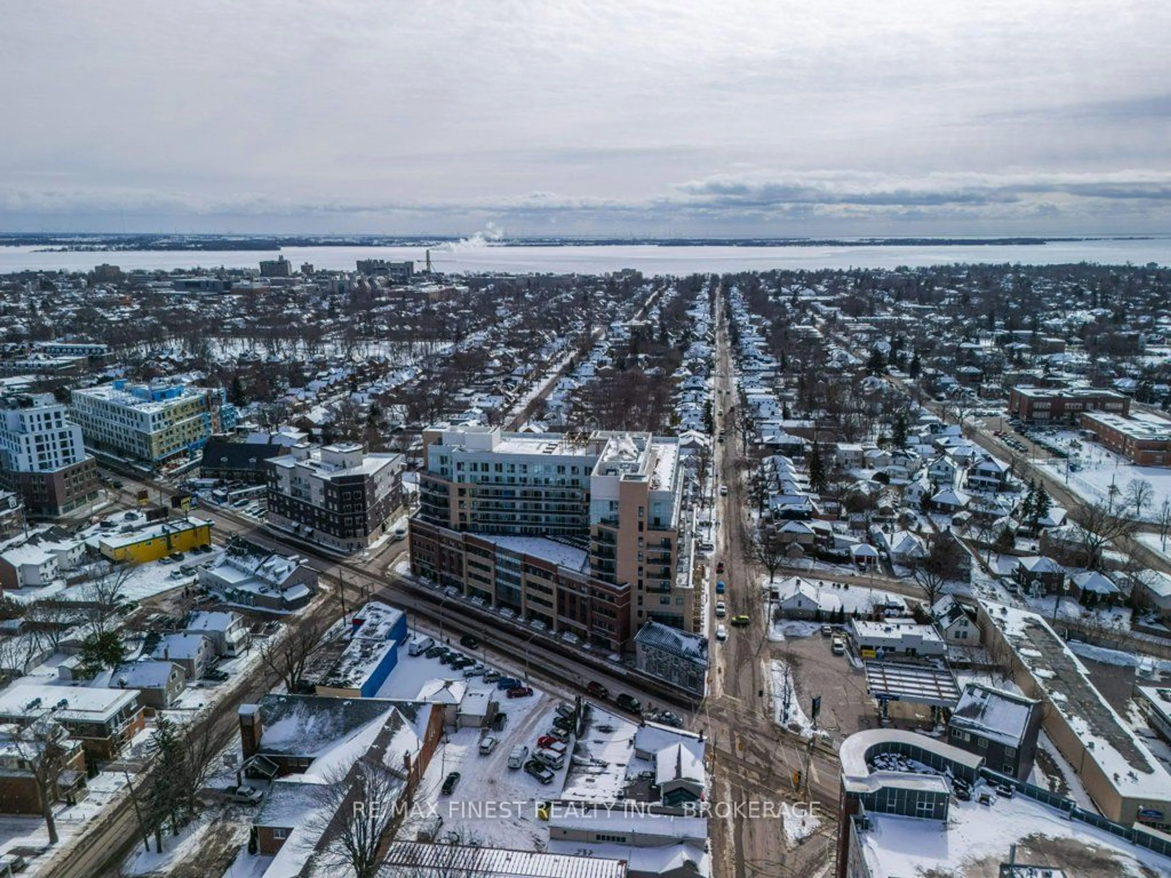 A pic from outside/outdoor area/front of a property/back of a property/a pic from drone, city buildings view from balcony for 652 Princess St #920, Kingston Ontario K7L 1E5