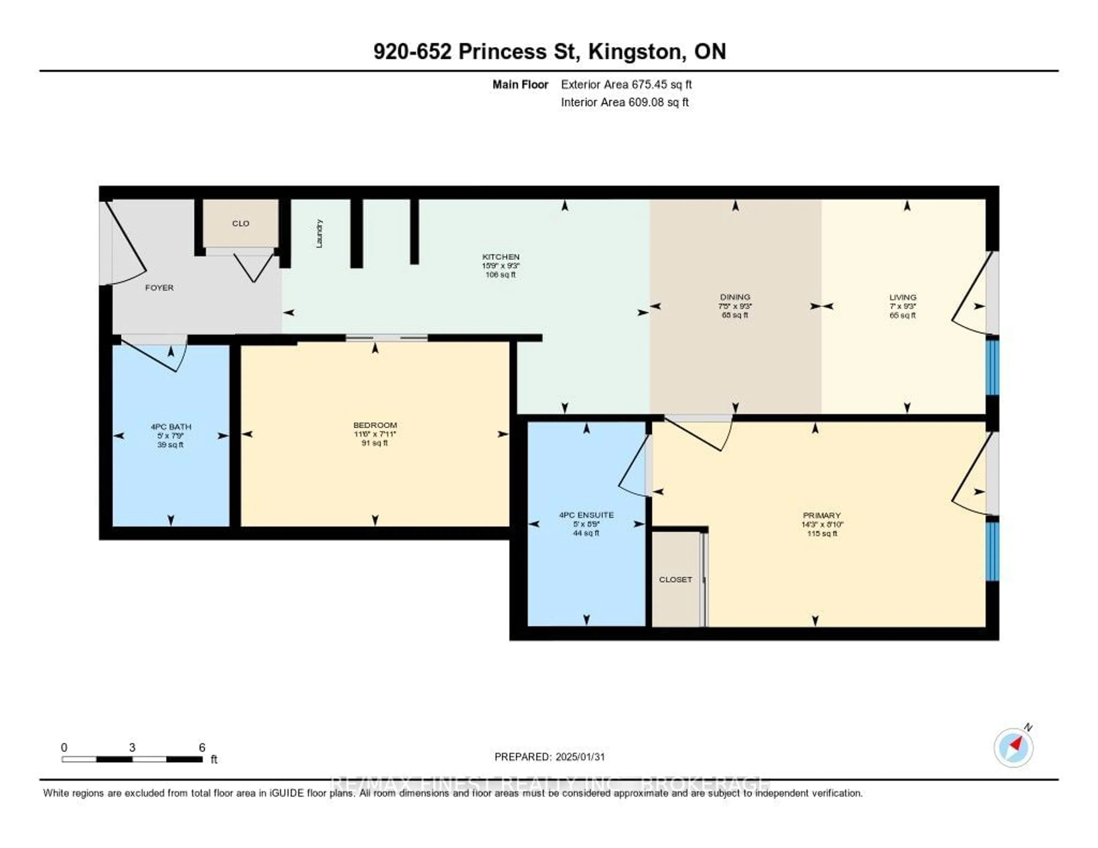 Floor plan for 652 Princess St #920, Kingston Ontario K7L 1E5