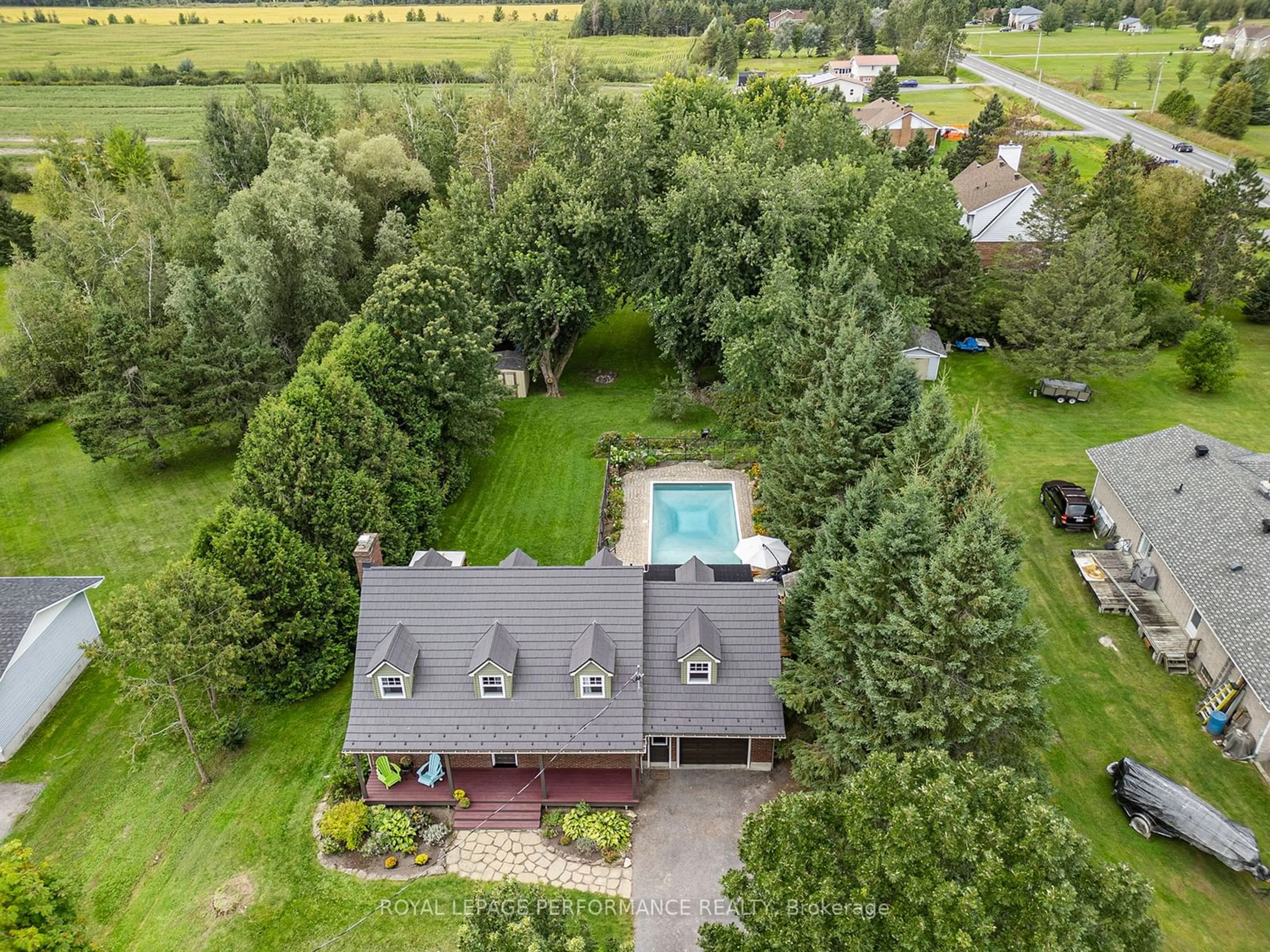 A pic from outside/outdoor area/front of a property/back of a property/a pic from drone, unknown for 1069 MONTEE LEBRUN Rd, The Nation Ontario K0A 1M0