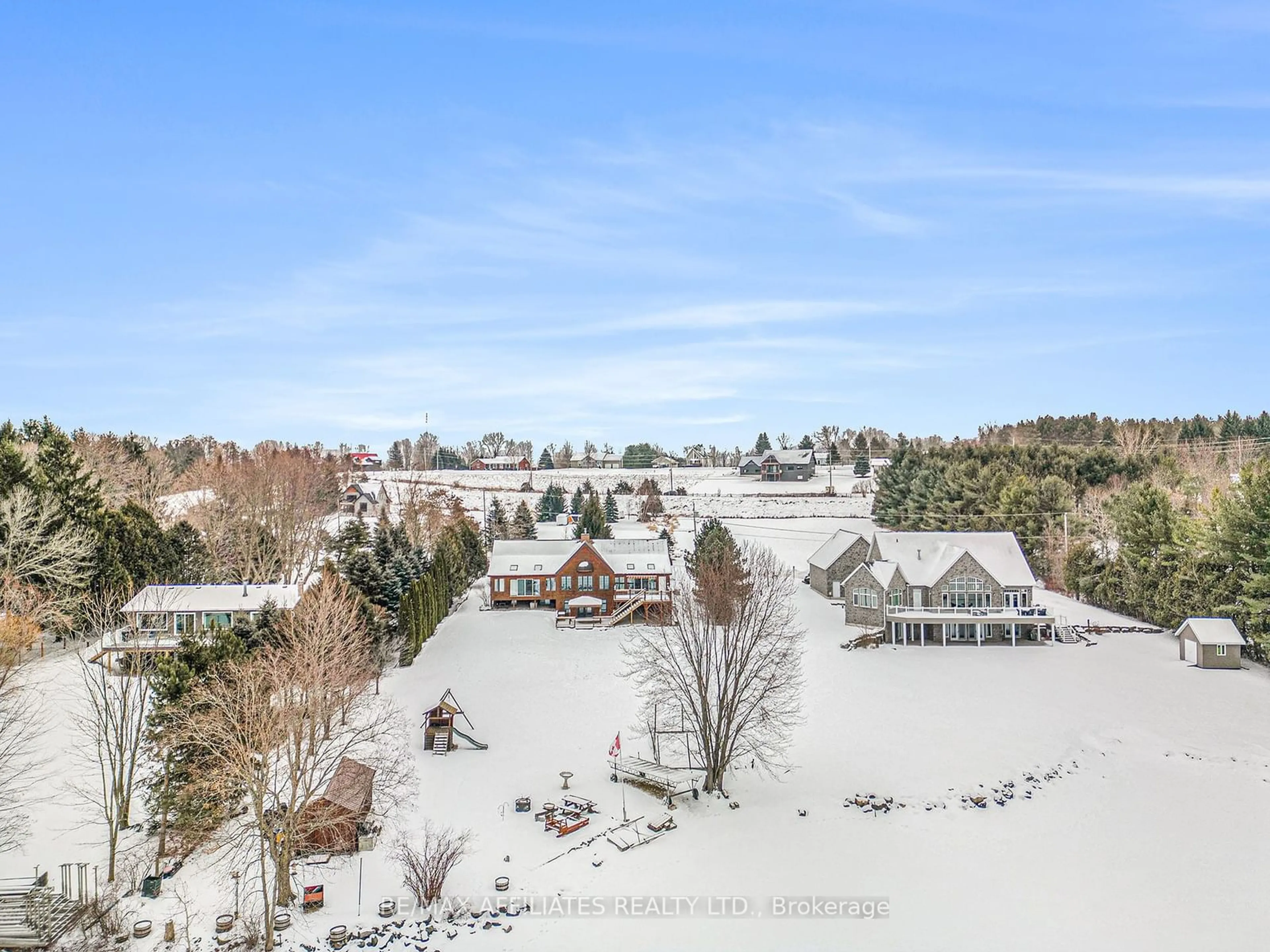 A pic from outside/outdoor area/front of a property/back of a property/a pic from drone, water/lake/river/ocean view for 51 Mountain View Lane, Rideau Lakes Ontario K0G 1X0