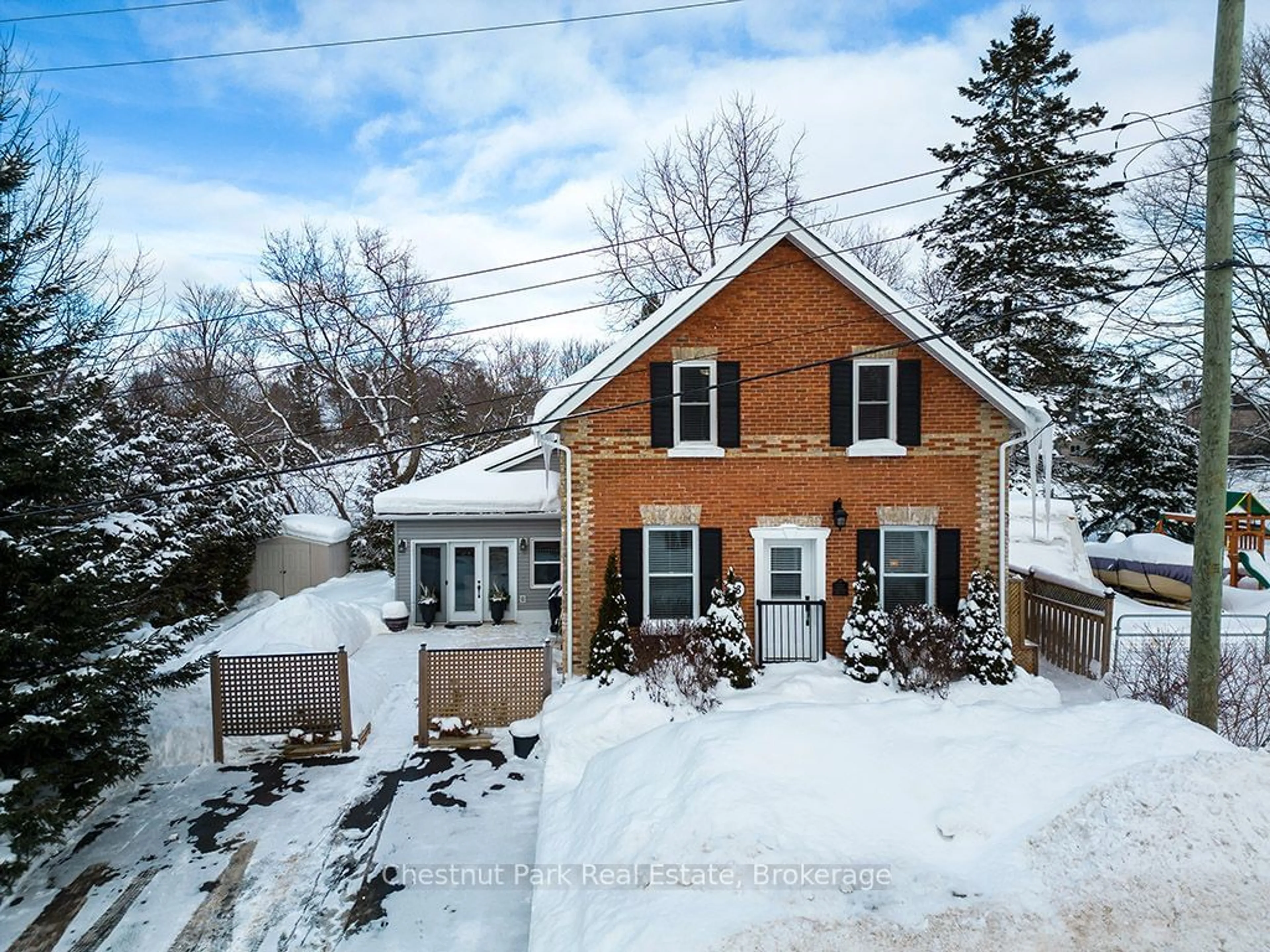 A pic from outside/outdoor area/front of a property/back of a property/a pic from drone, street for 8 LEVITTA St, Grey Highlands Ontario N0C 1E0