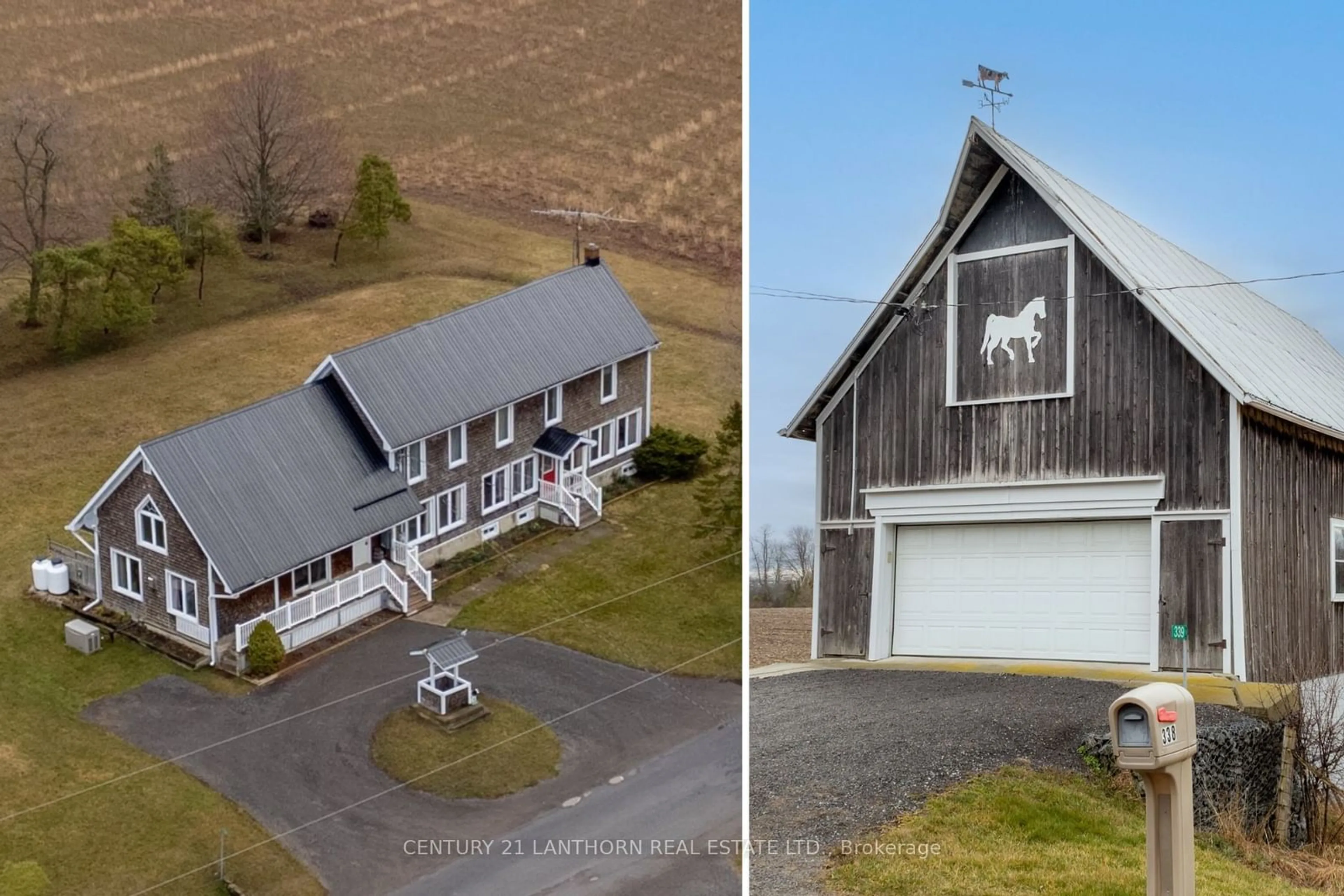 A pic from outside/outdoor area/front of a property/back of a property/a pic from drone, building for 338 Cold Creek Rd, Prince Edward County Ontario K0K 3L0