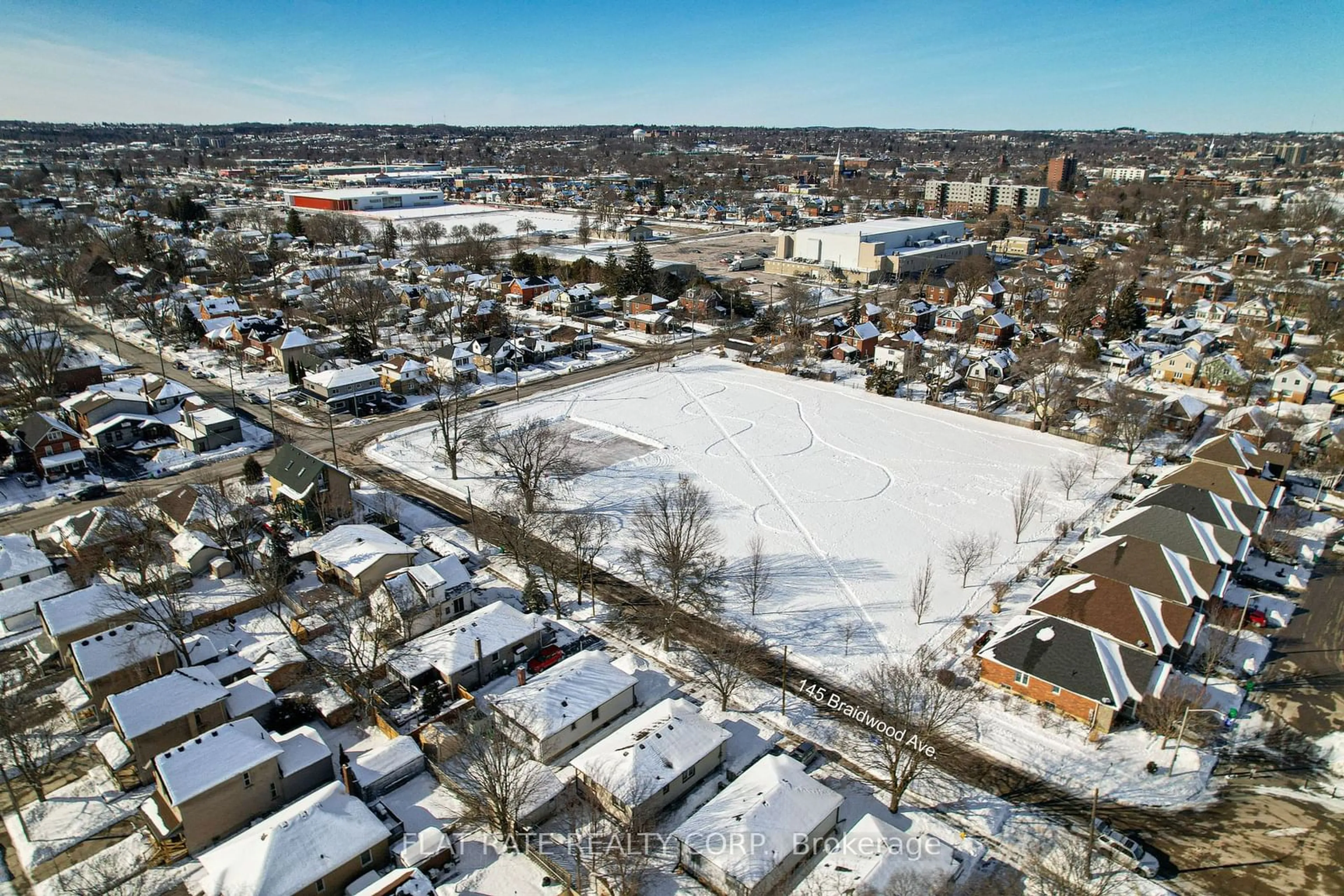 A pic from outside/outdoor area/front of a property/back of a property/a pic from drone, street for 145 Braidwood Ave, Peterborough Ontario K9J 1T7