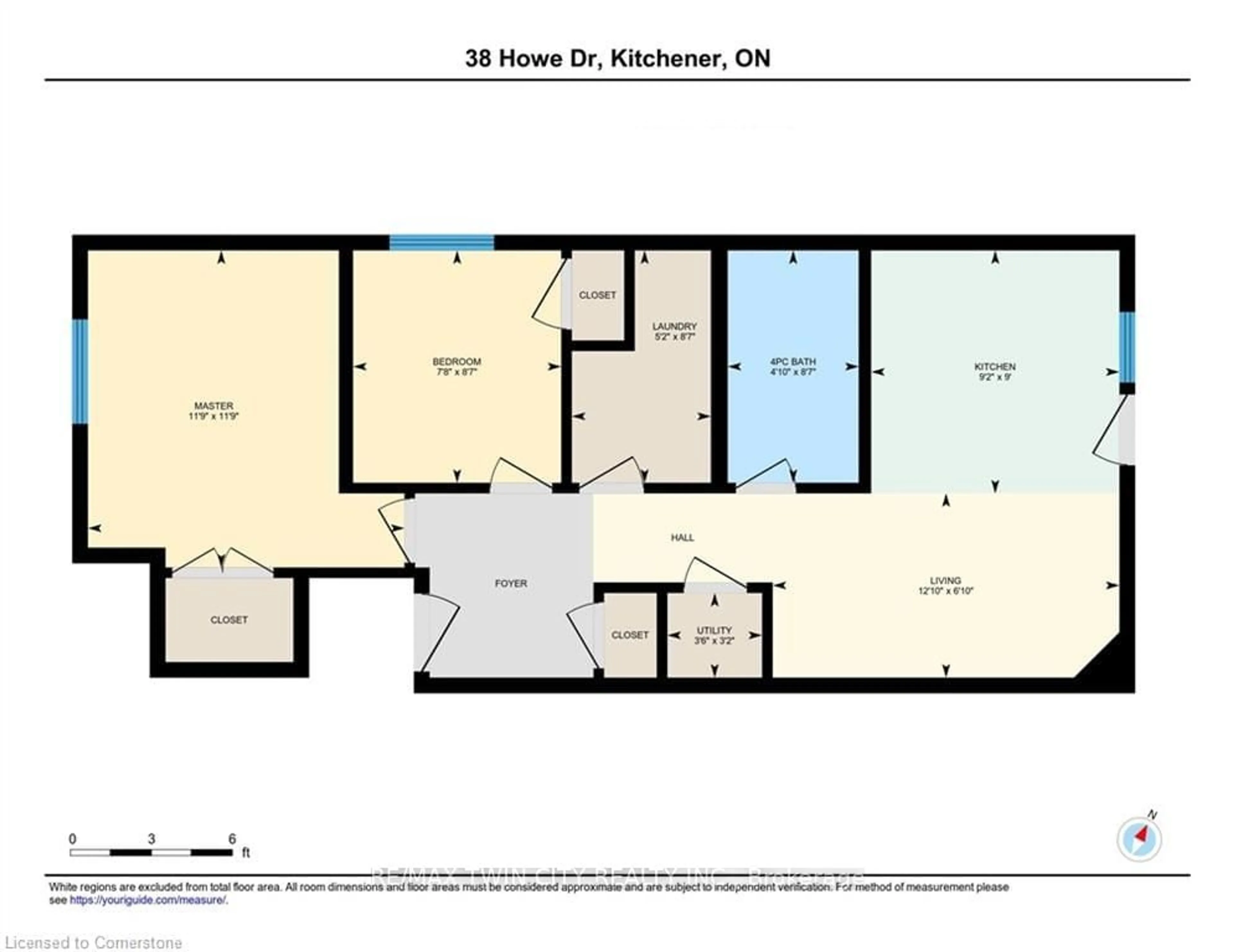 Floor plan for 38 Howe Dr #6B, Kitchener Ontario N2E 0E3