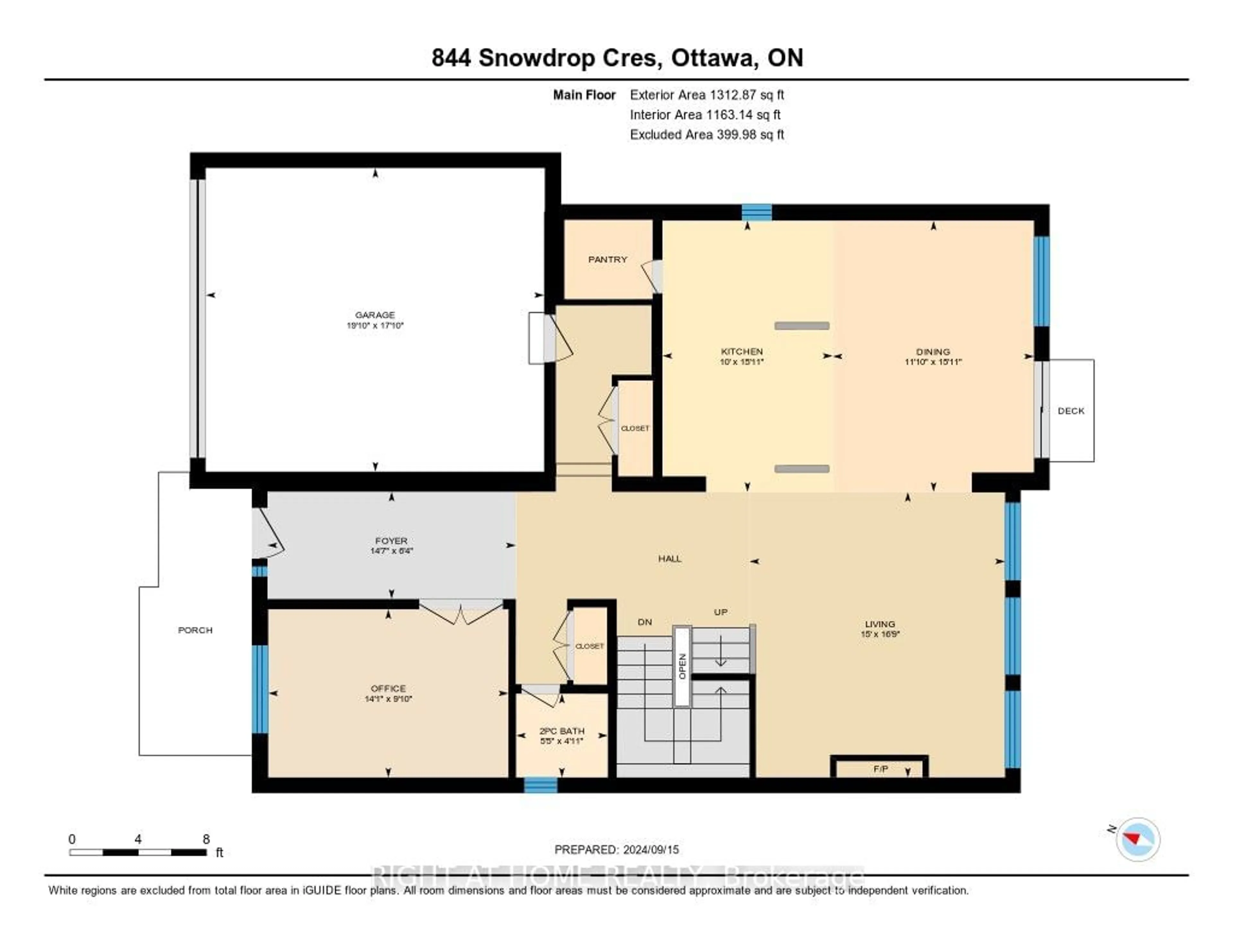 Floor plan for 844 SNOWDROP Cres, Blossom Park - Airport and Area Ontario K1T 0E9