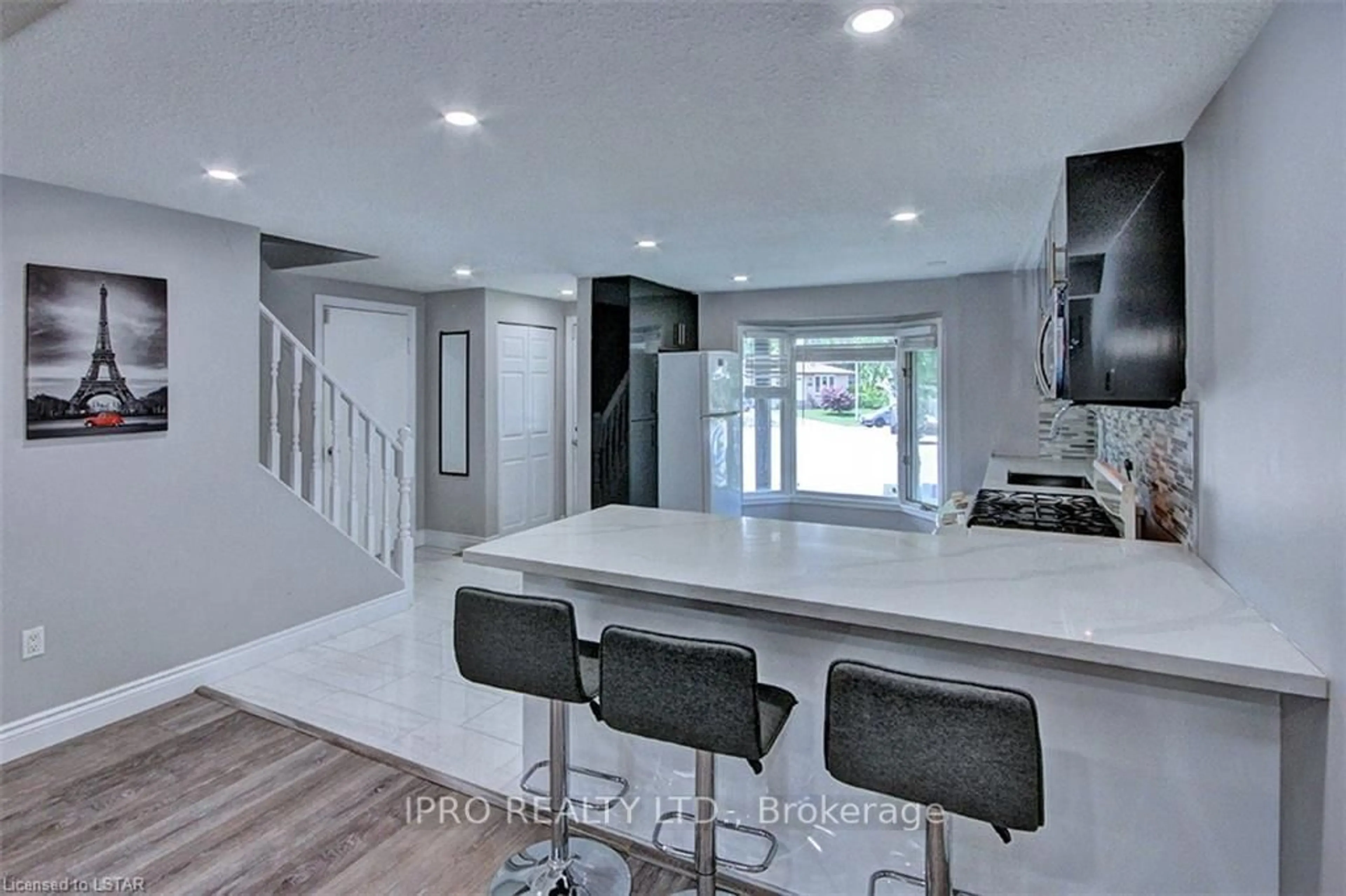 Open concept kitchen, ceramic/tile floor for 1383 Perth Ave, London Ontario N5V 2M4