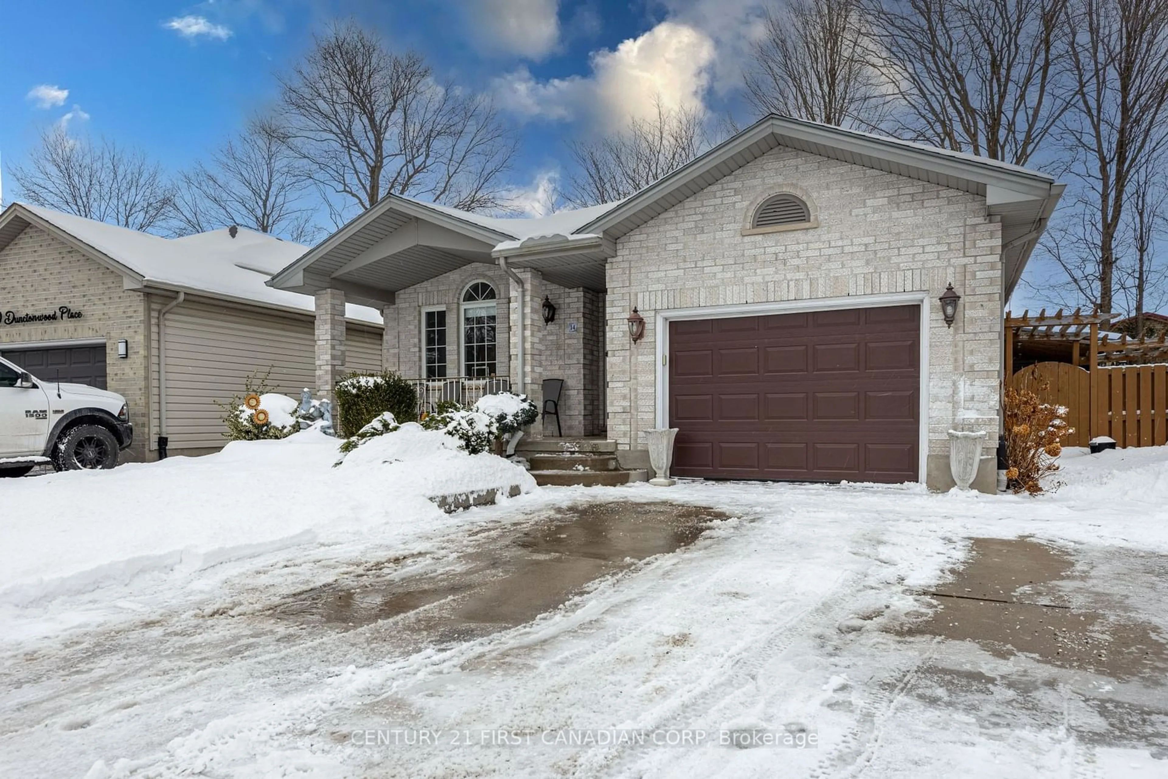 Home with brick exterior material, street for 14 Dunctonwood Pl, London Ontario N5V 4W6