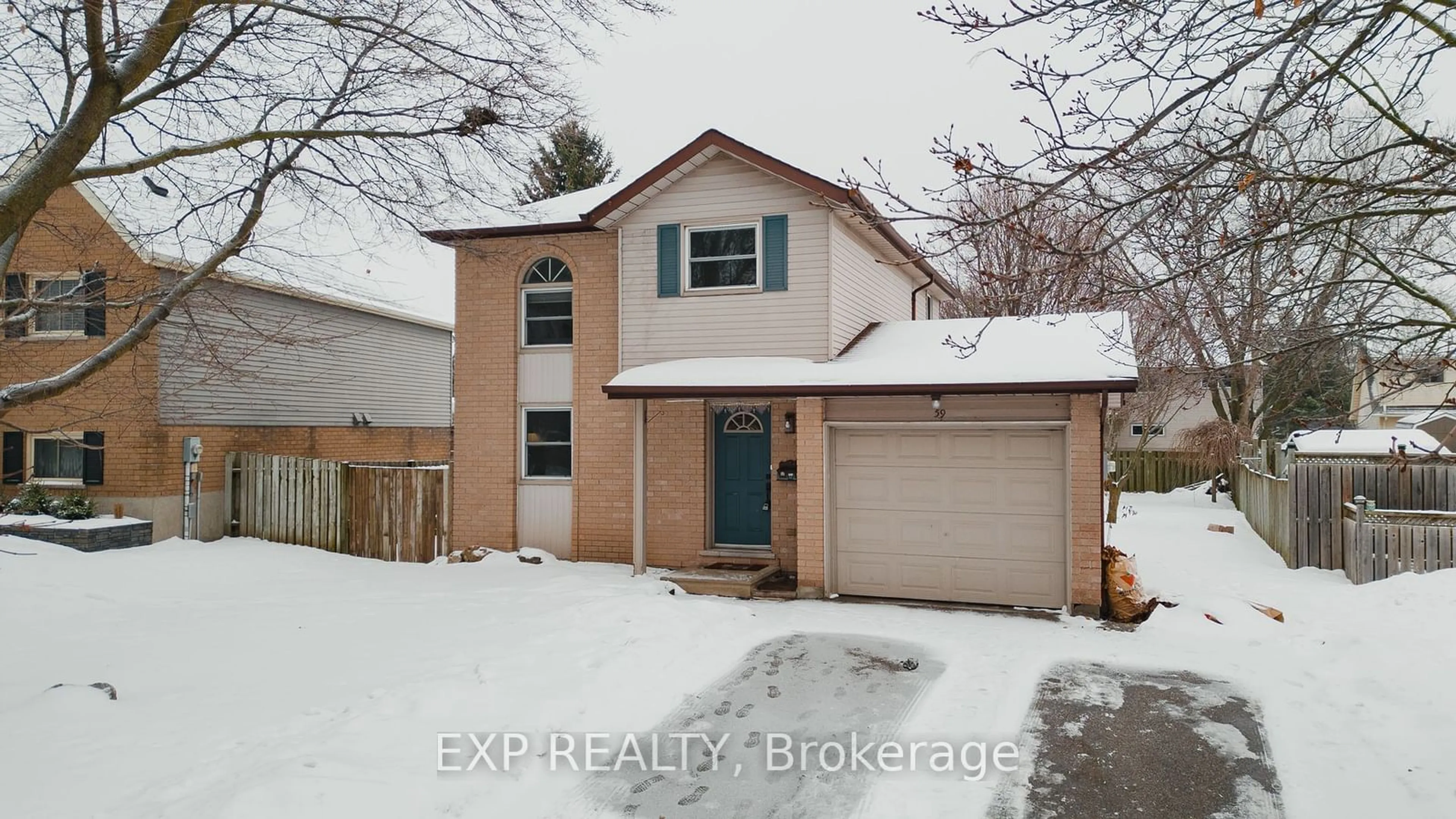 Home with vinyl exterior material, street for 59 Hubert St, Cambridge Ontario N3C 3M5