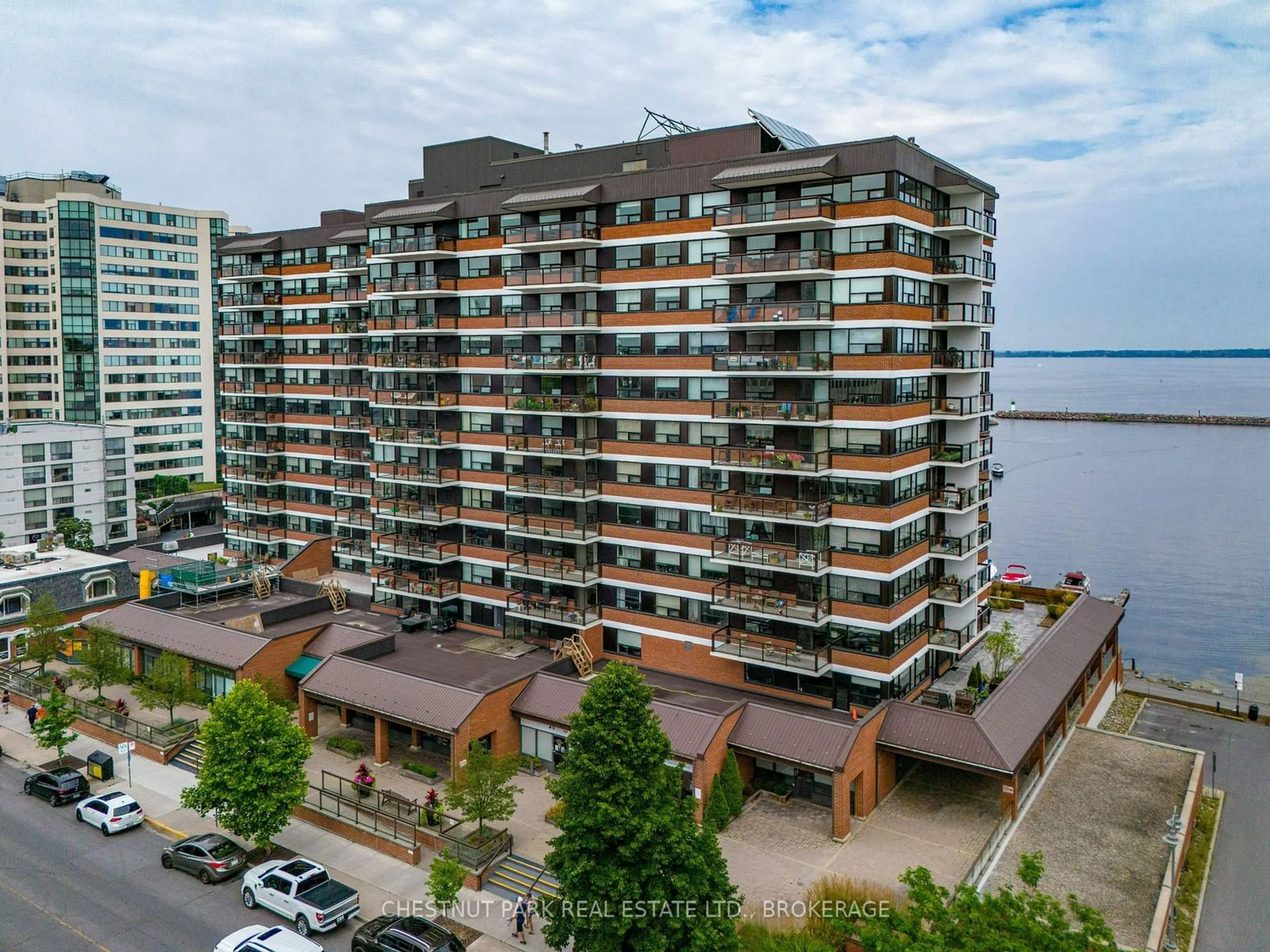 A pic from outside/outdoor area/front of a property/back of a property/a pic from drone, water/lake/river/ocean view for 165 Ontario St #701, Kingston Ontario K7L 2Y6