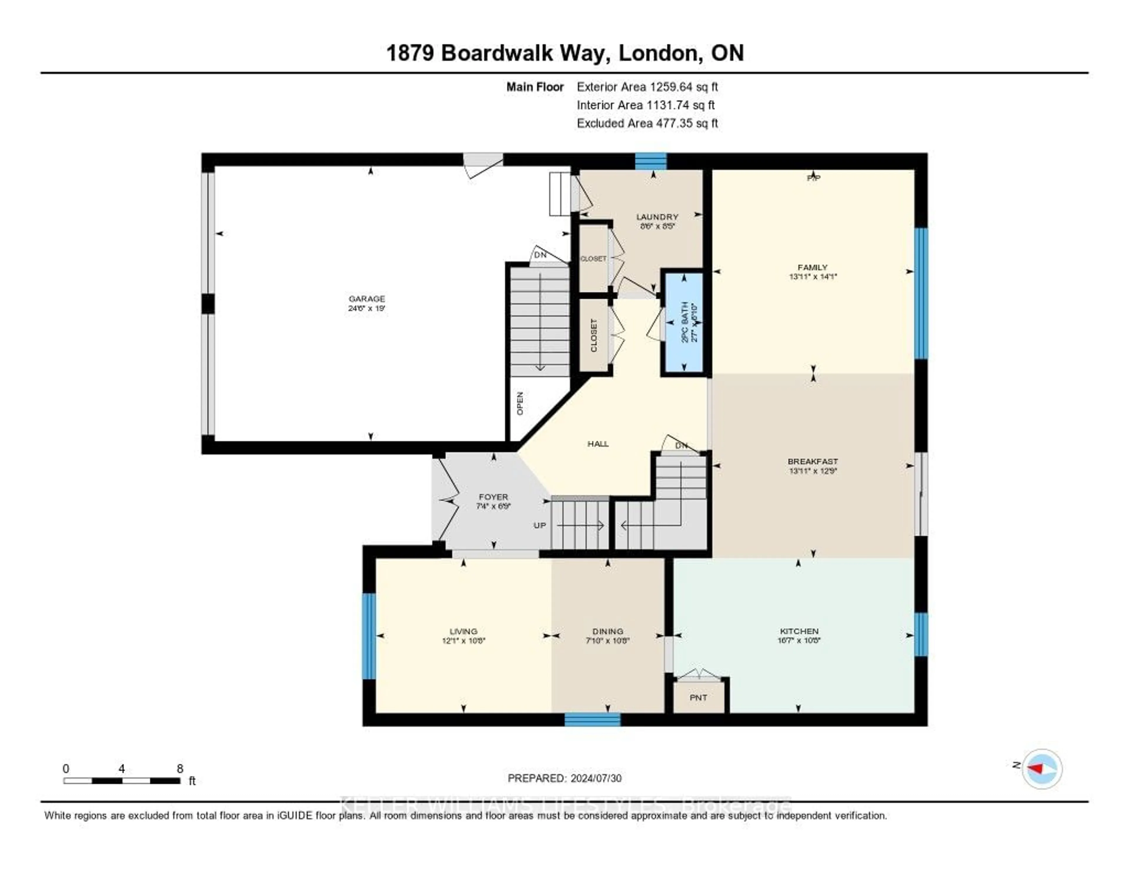 Floor plan for 1879 Boardwalk Way, London Ontario N6K 0J3