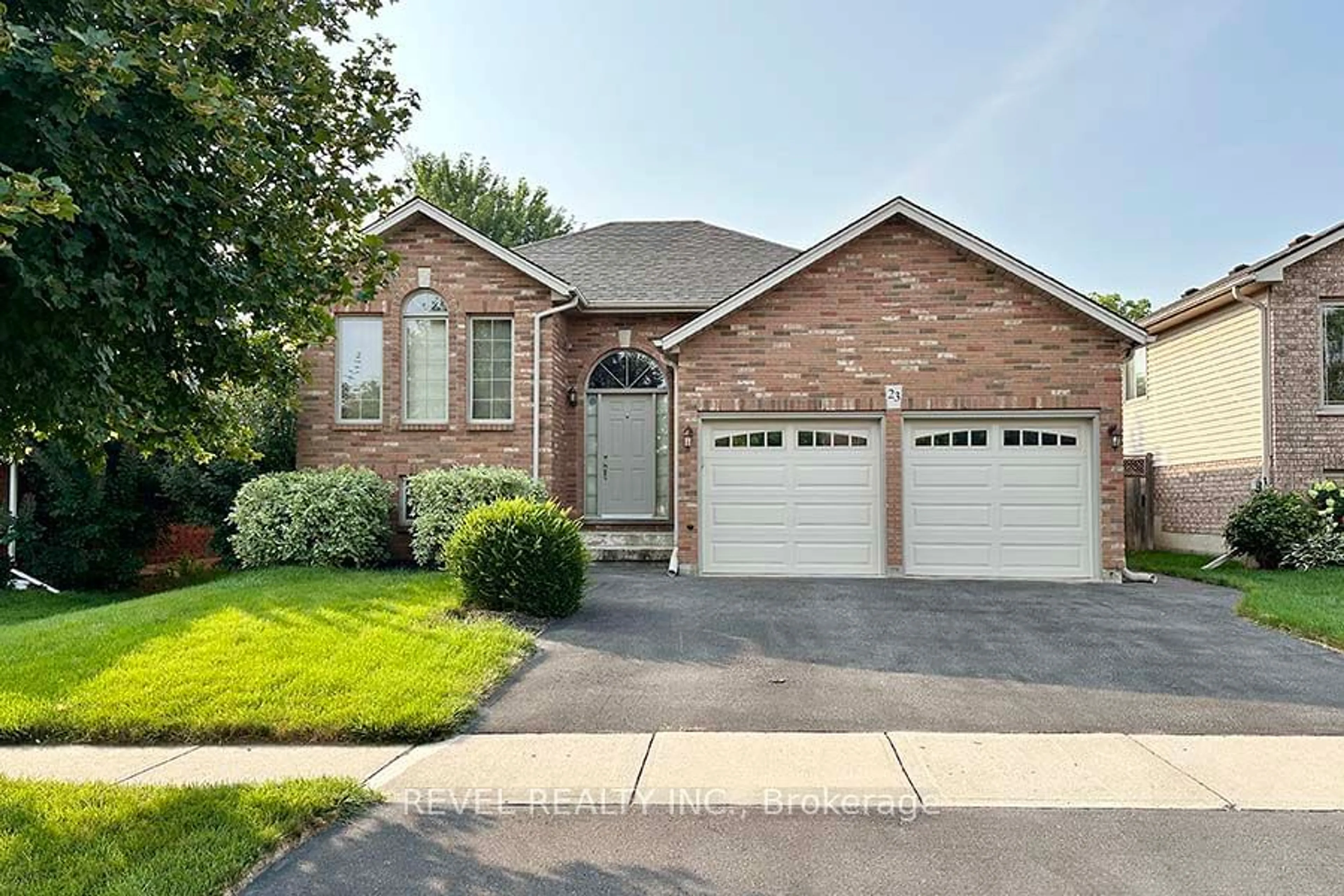 Home with brick exterior material, street for 23 Garner's Lane, Brantford Ontario N3T 6M4