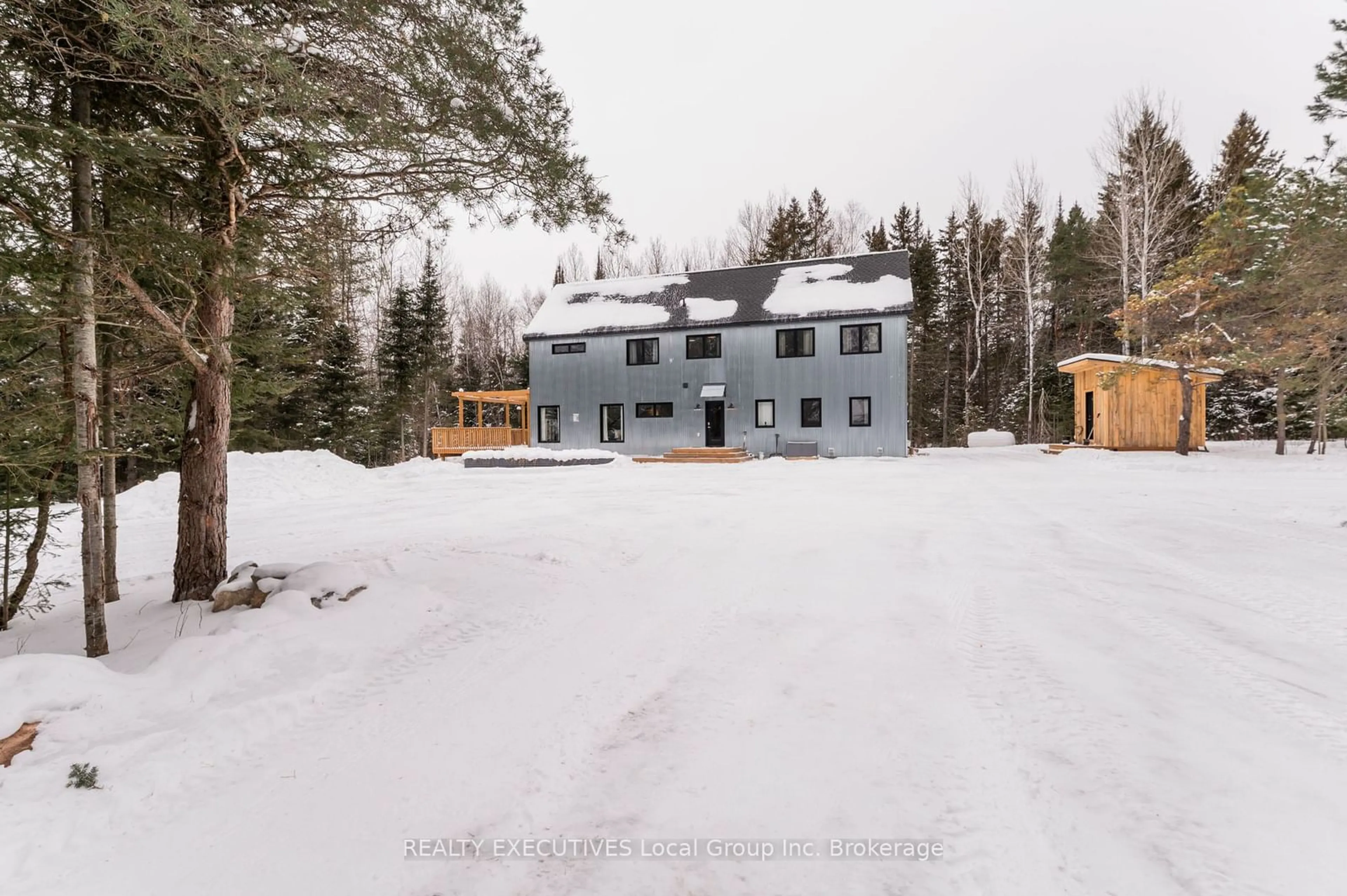 A pic from outside/outdoor area/front of a property/back of a property/a pic from drone, unknown for 125 Guay Rd, Bonfield Ontario P0H 2E0