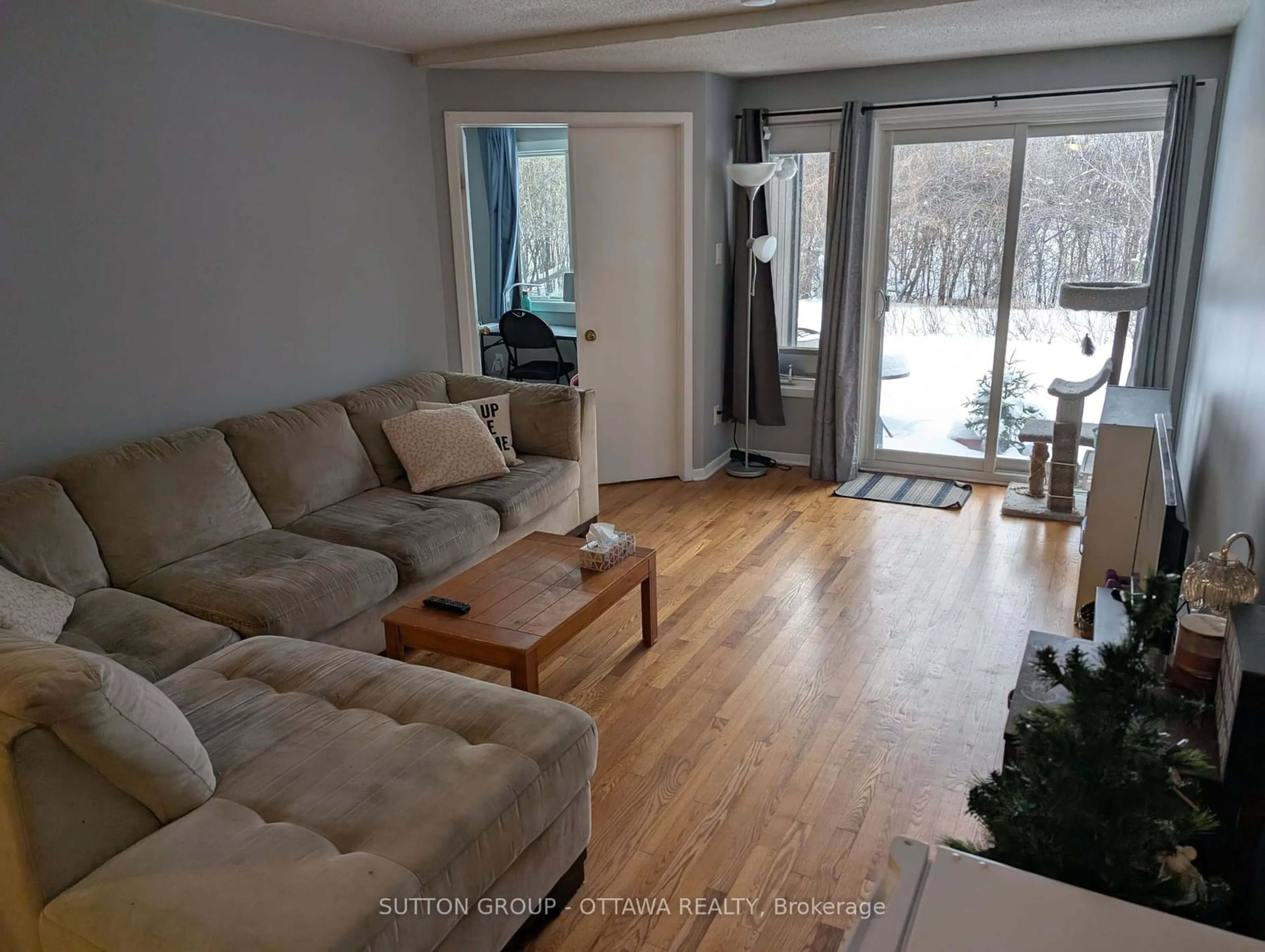 Living room with furniture, wood/laminate floor for 35 Robinson Ave #F, Lower Town - Sandy Hill Ontario K1N 8N8