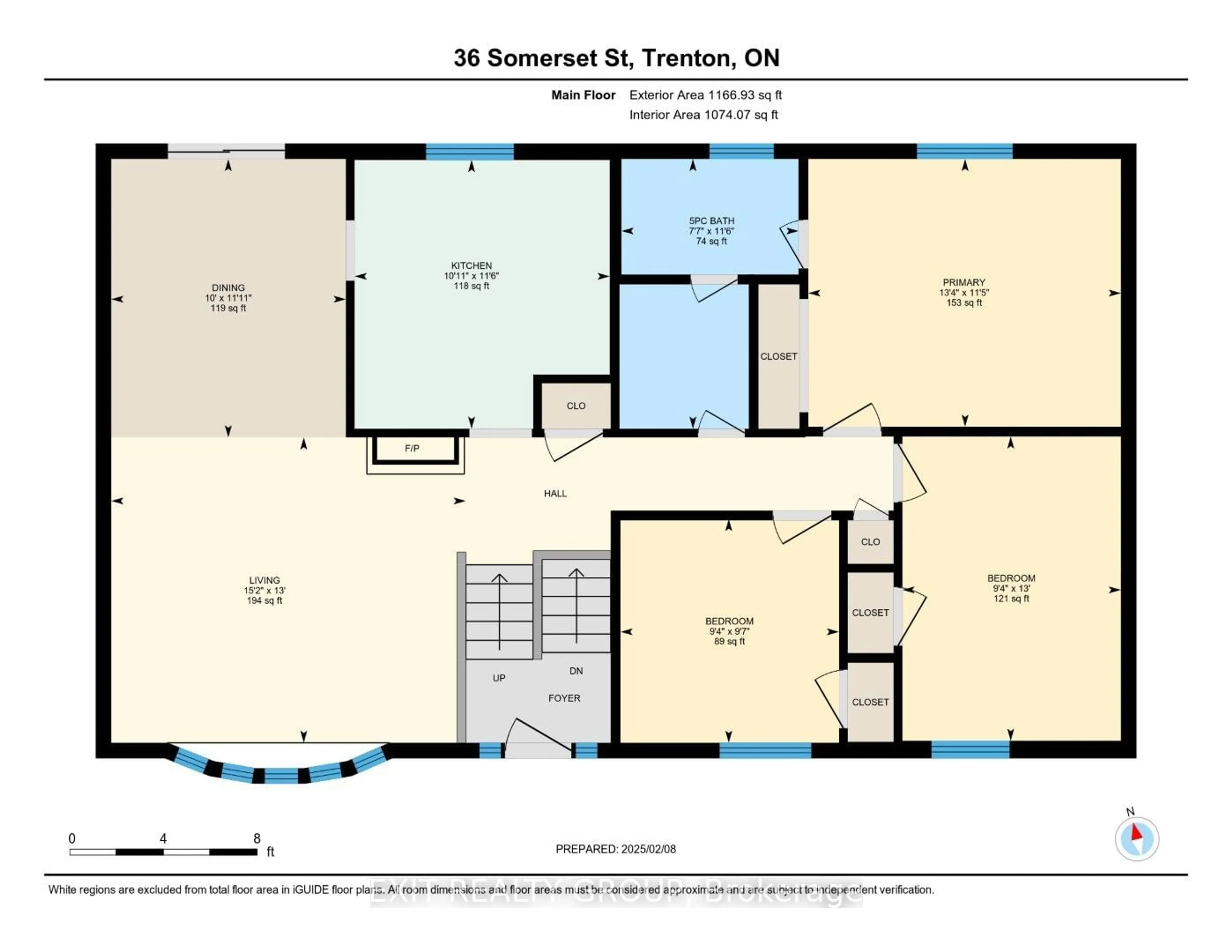 Floor plan for 36 Somerset St, Quinte West Ontario K8V 5T7