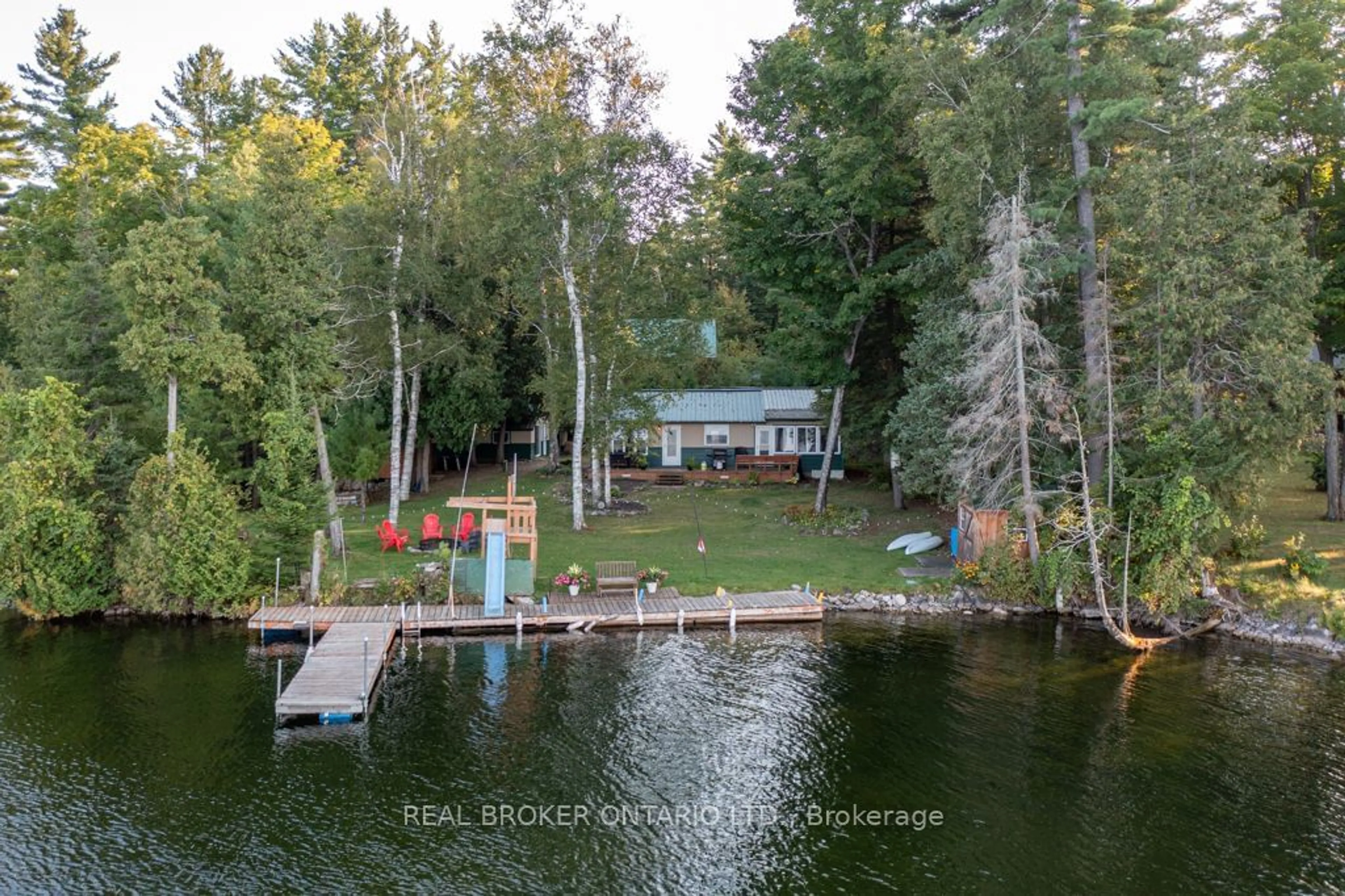 A pic from outside/outdoor area/front of a property/back of a property/a pic from drone, water/lake/river/ocean view for 1394 SNYE Rd, Lanark Highlands Ontario K0A 3L0