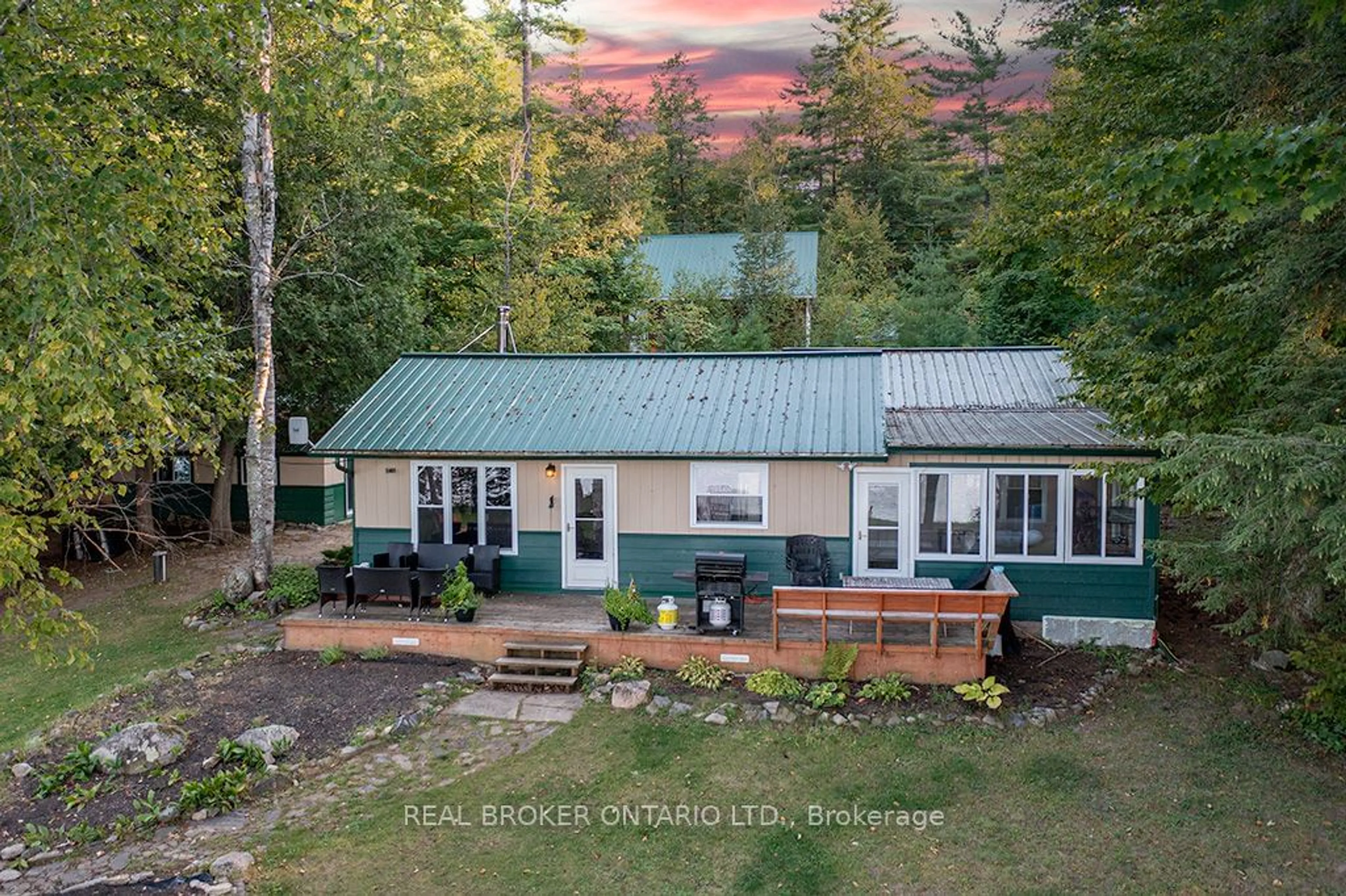 A pic from outside/outdoor area/front of a property/back of a property/a pic from drone, water/lake/river/ocean view for 1394 SNYE Rd, Lanark Highlands Ontario K0A 3L0