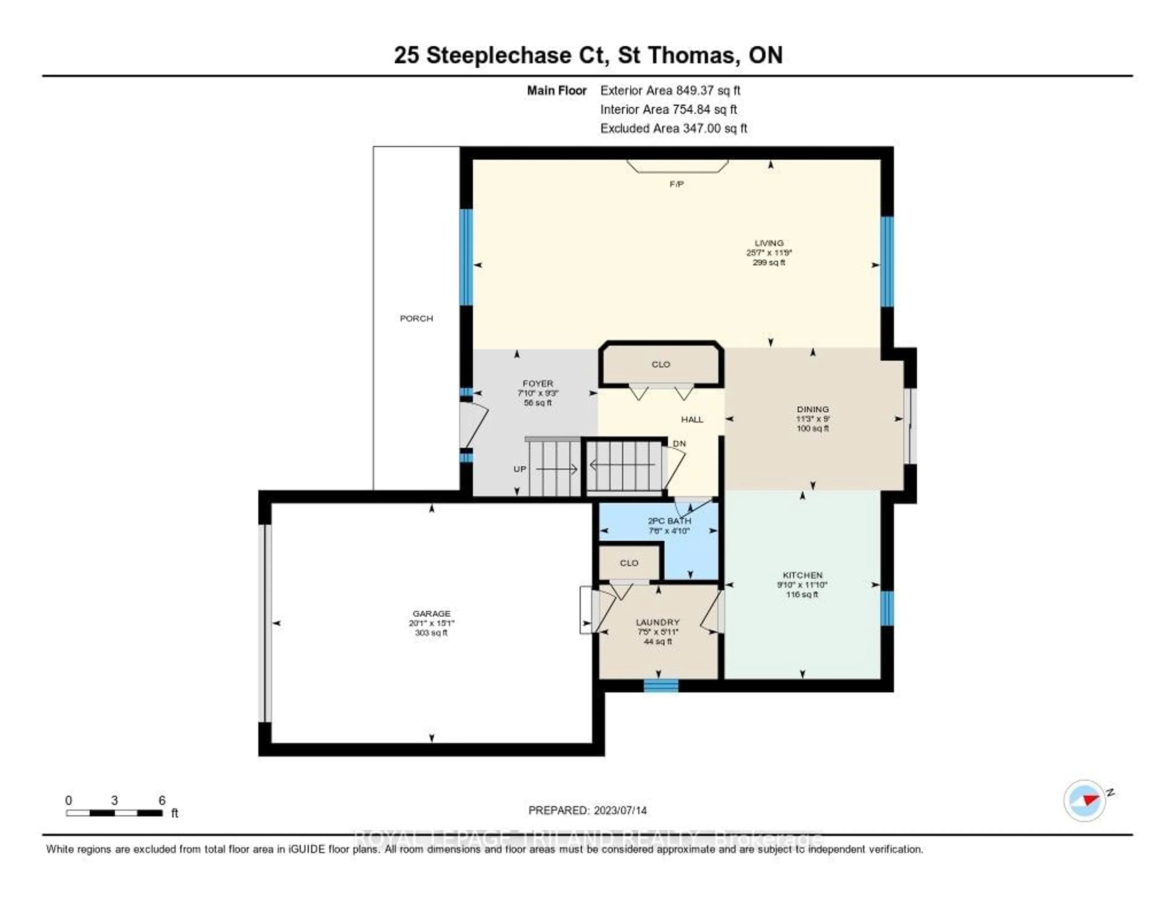 Floor plan for 25 Steeplechase Crt, St. Thomas Ontario N5R 6H5