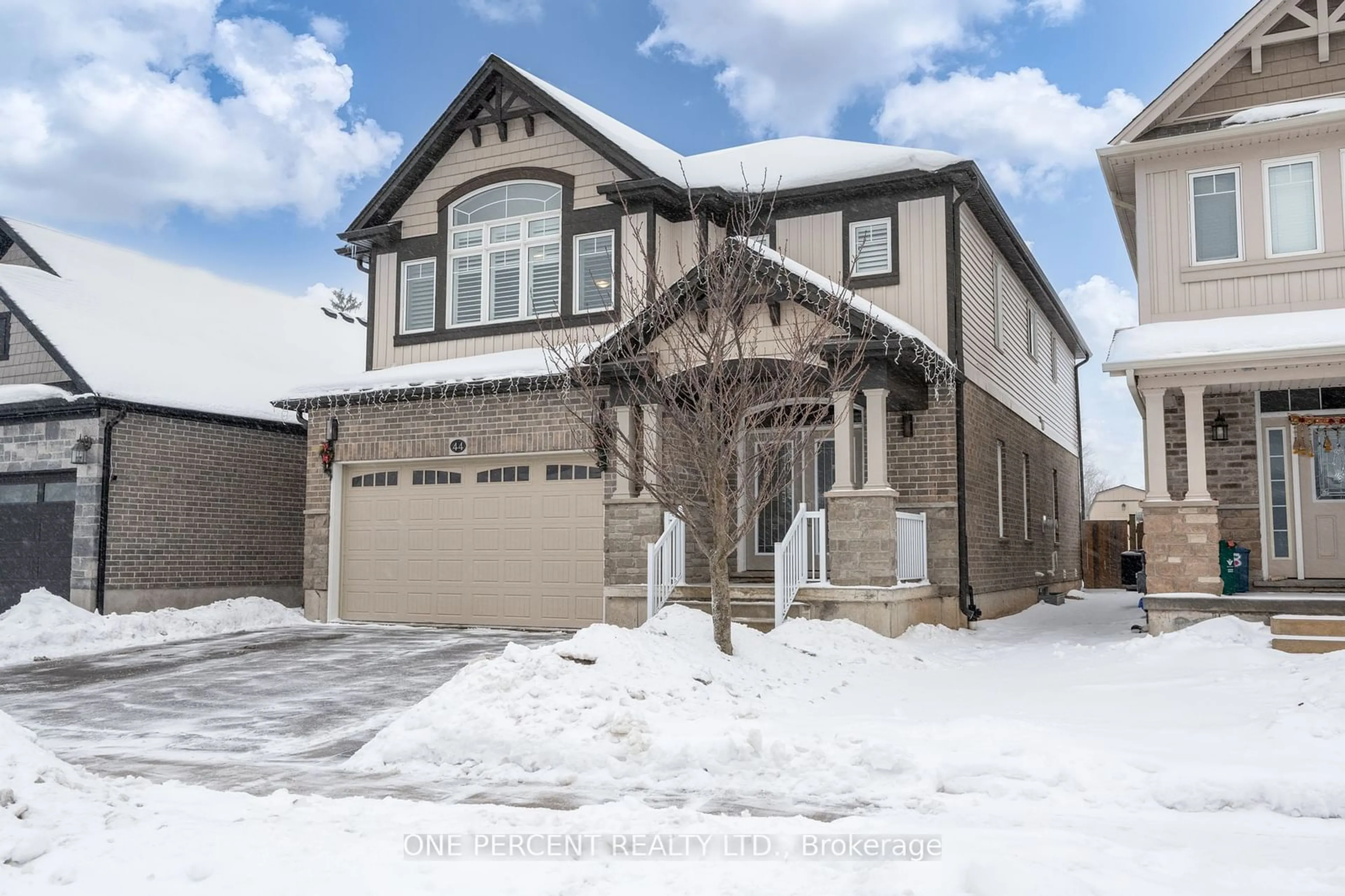 Home with brick exterior material, street for 44 Fraserwood Crt, Cambridge Ontario N1S 0B3