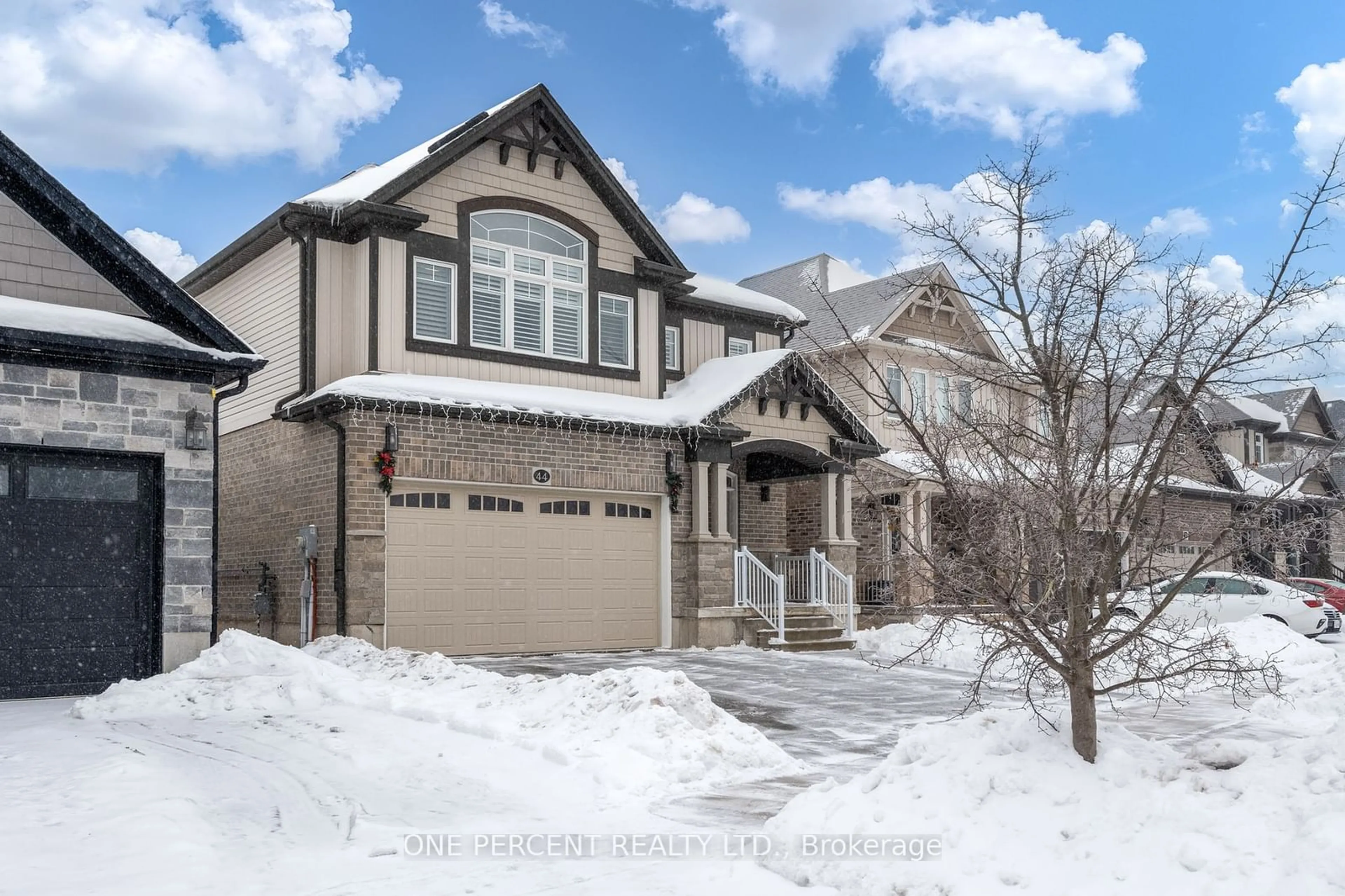 Home with brick exterior material, street for 44 Fraserwood Crt, Cambridge Ontario N1S 0B3