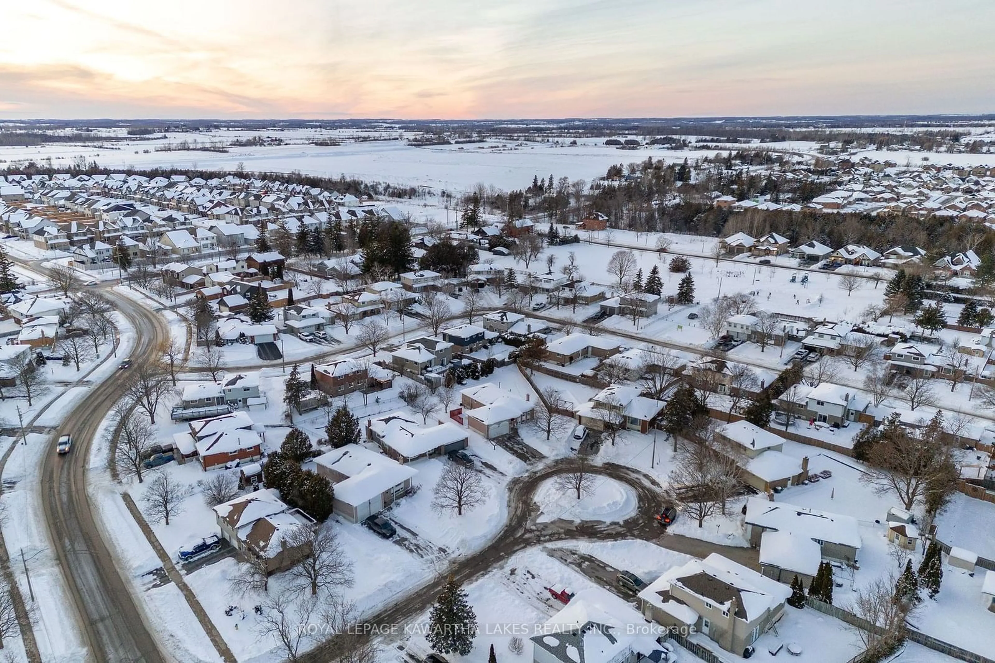 A pic from outside/outdoor area/front of a property/back of a property/a pic from drone, unknown for 14 Nordale Crt, Kawartha Lakes Ontario K9V 4V5