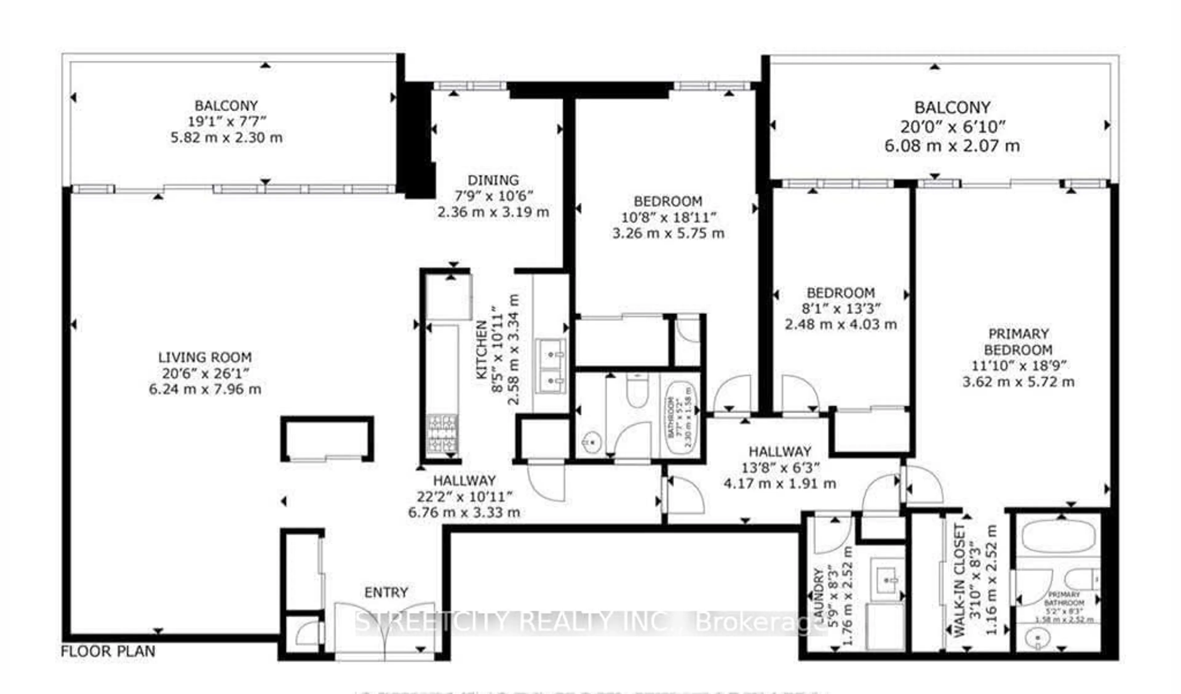 Floor plan for 380 King St #1207, London Ontario N6B 3L6