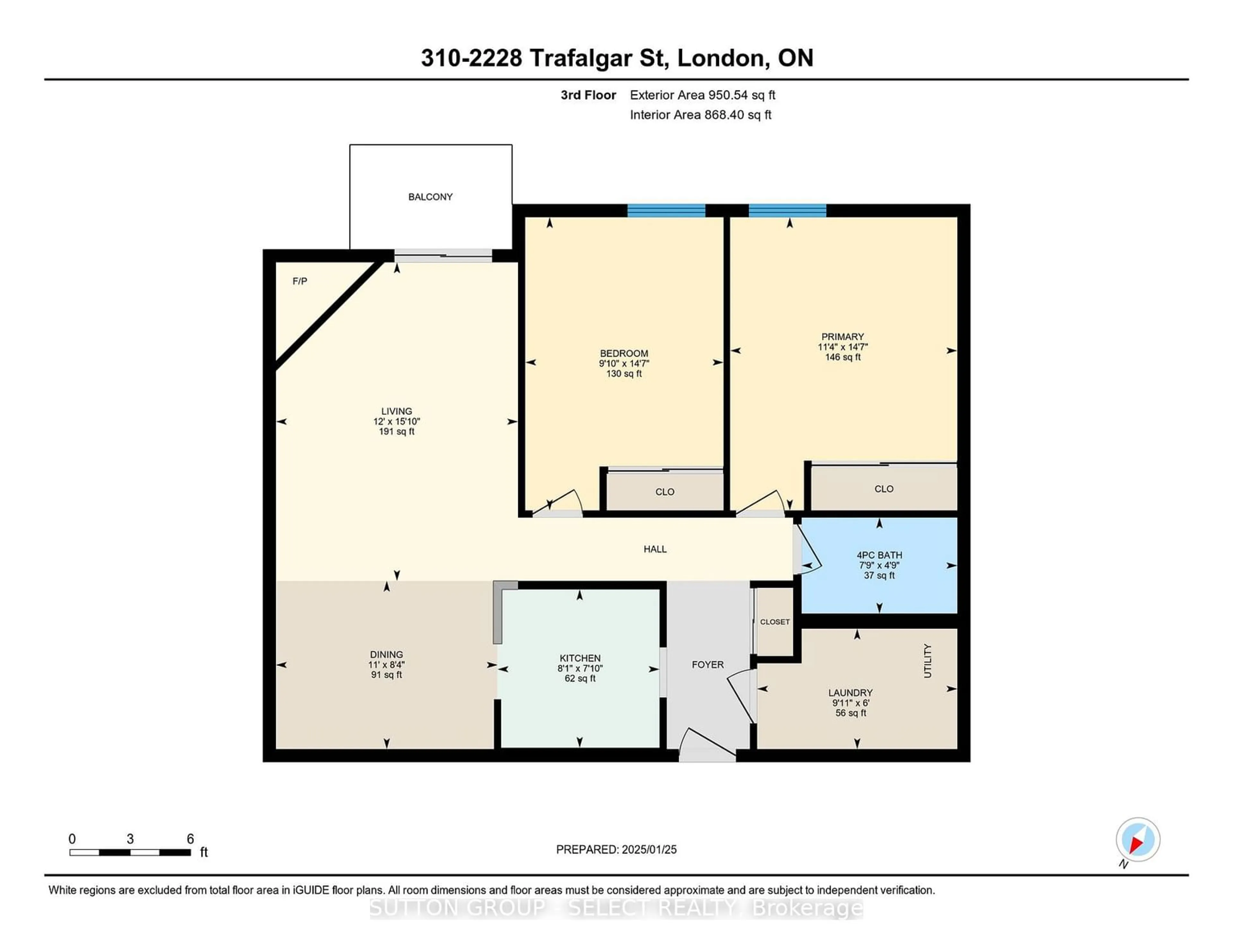 Floor plan for 2228 Trafalgar St #310, London Ontario N5V 4J8