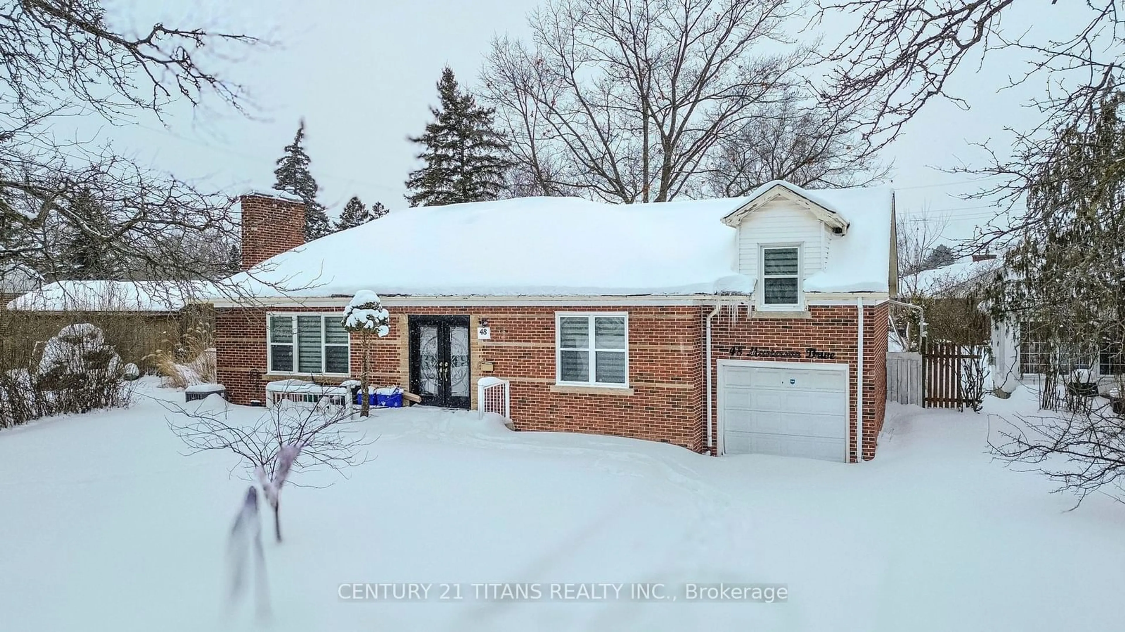 Home with brick exterior material, street for 48 Masterson Dr, St. Catharines Ontario L2T 3P5