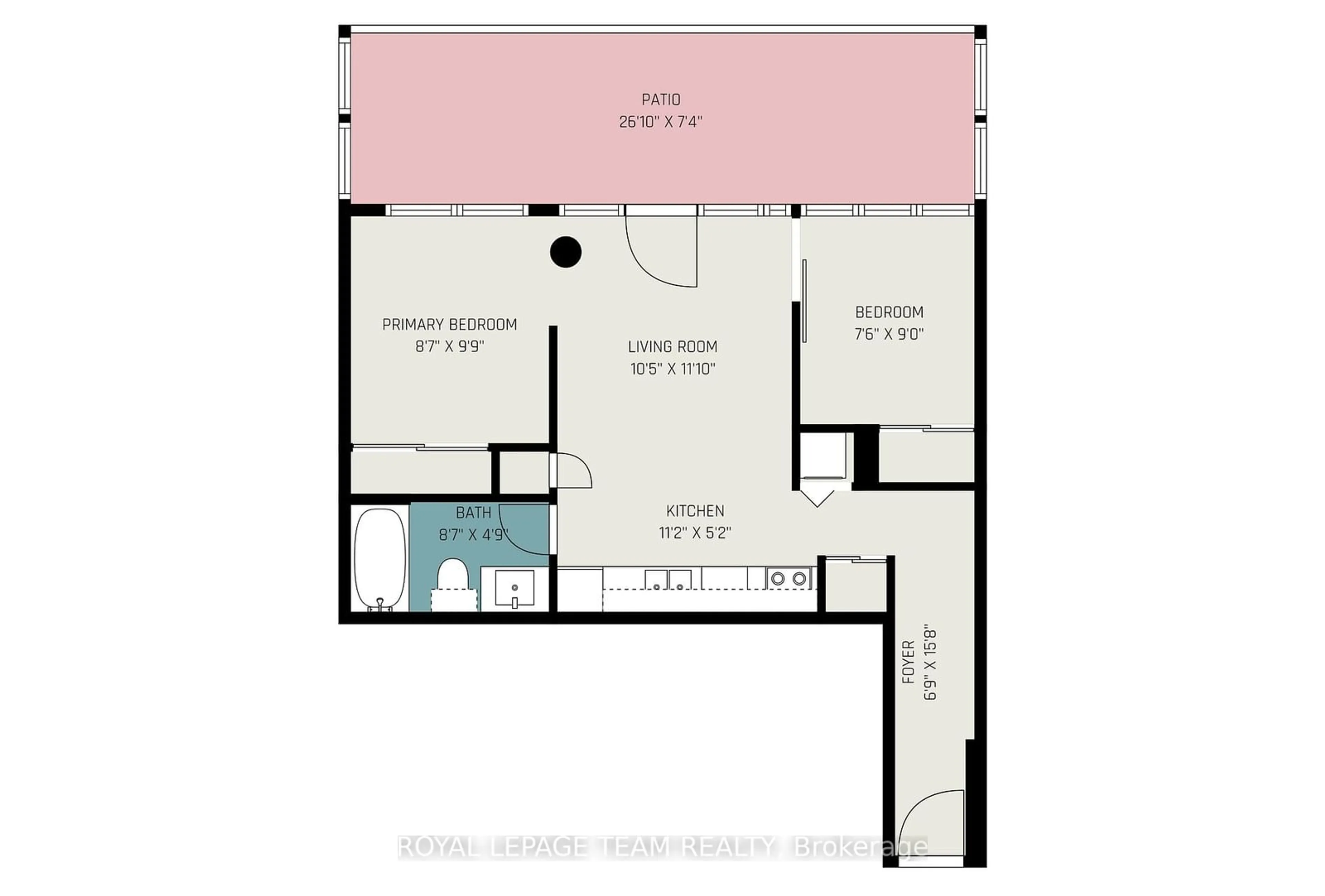 Floor plan for 354 GLADSTONE Ave #201, Ottawa Centre Ontario K2P 0R4