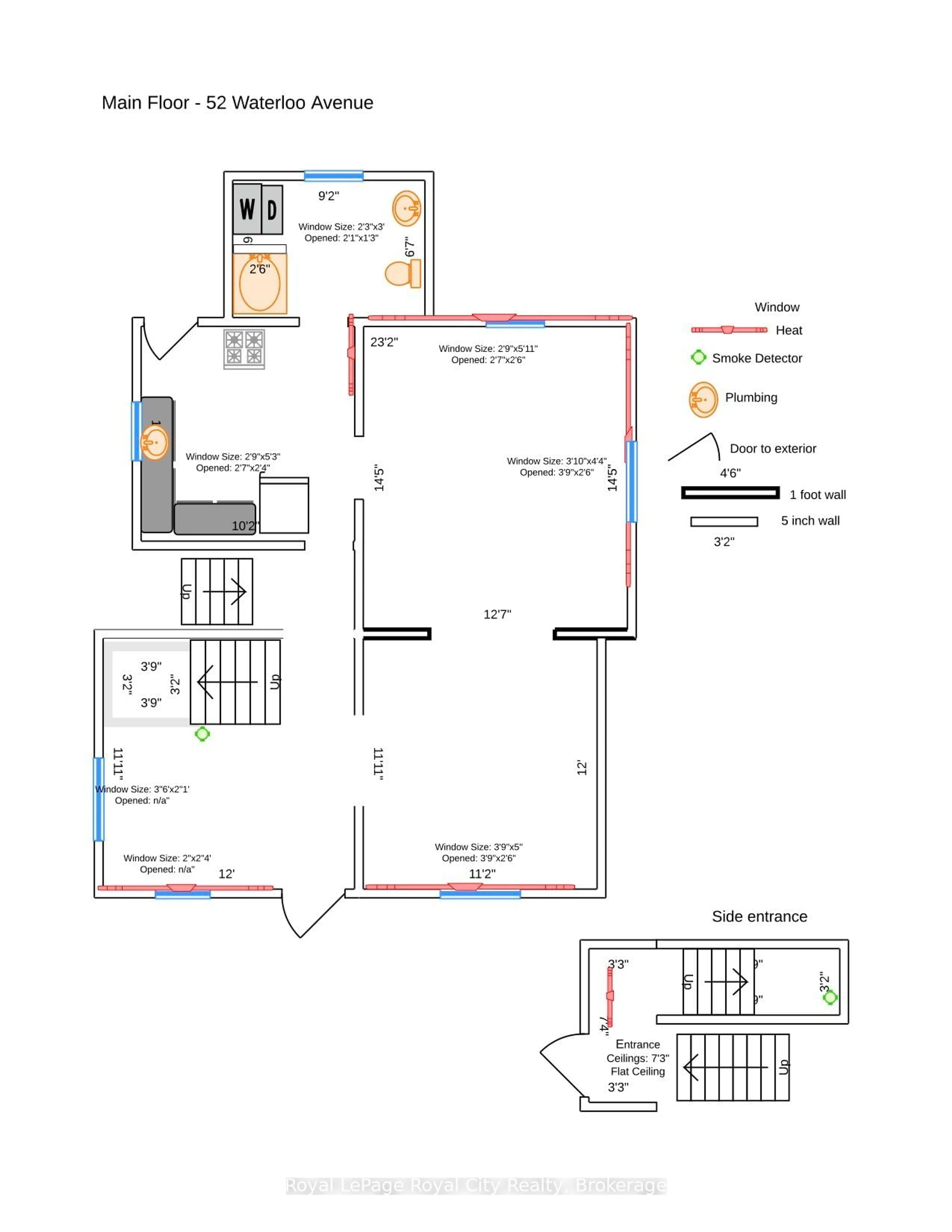 Floor plan for 52 Waterloo Ave, Guelph Ontario N1H 3H5