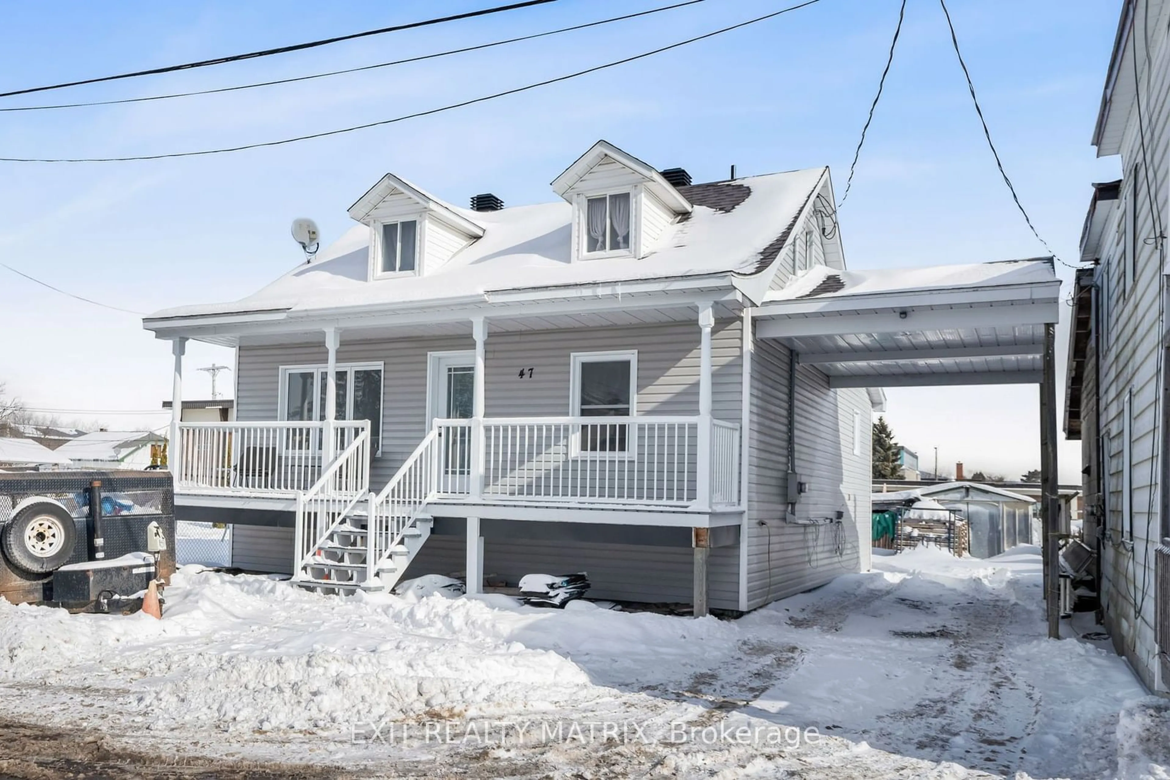 Home with vinyl exterior material, street for 47 St Placide St, Alfred and Plantagenet Ontario K0B 1A0