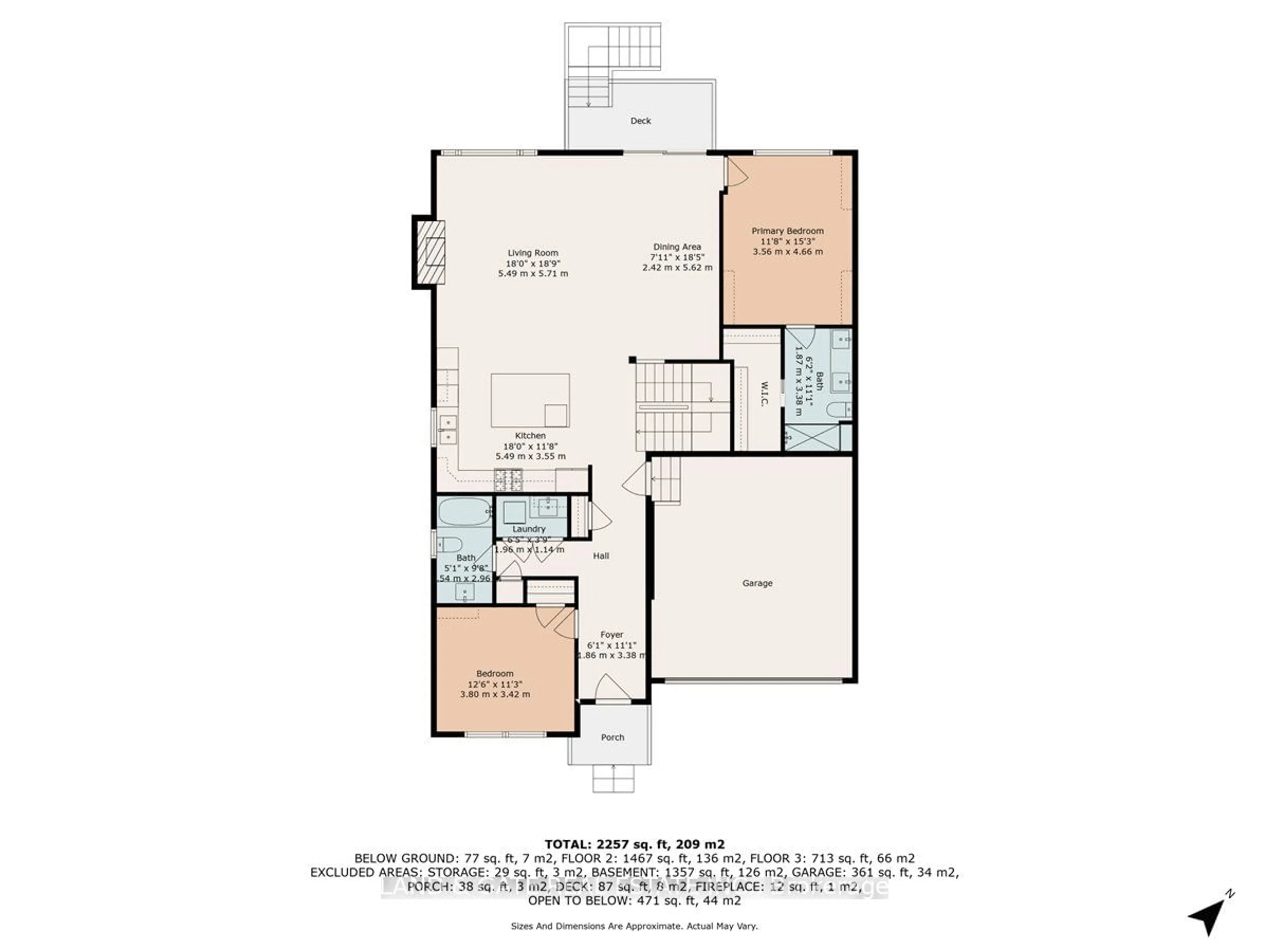 Floor plan for 618 Haylock Gdns, Peterborough Ontario K9H 0H9