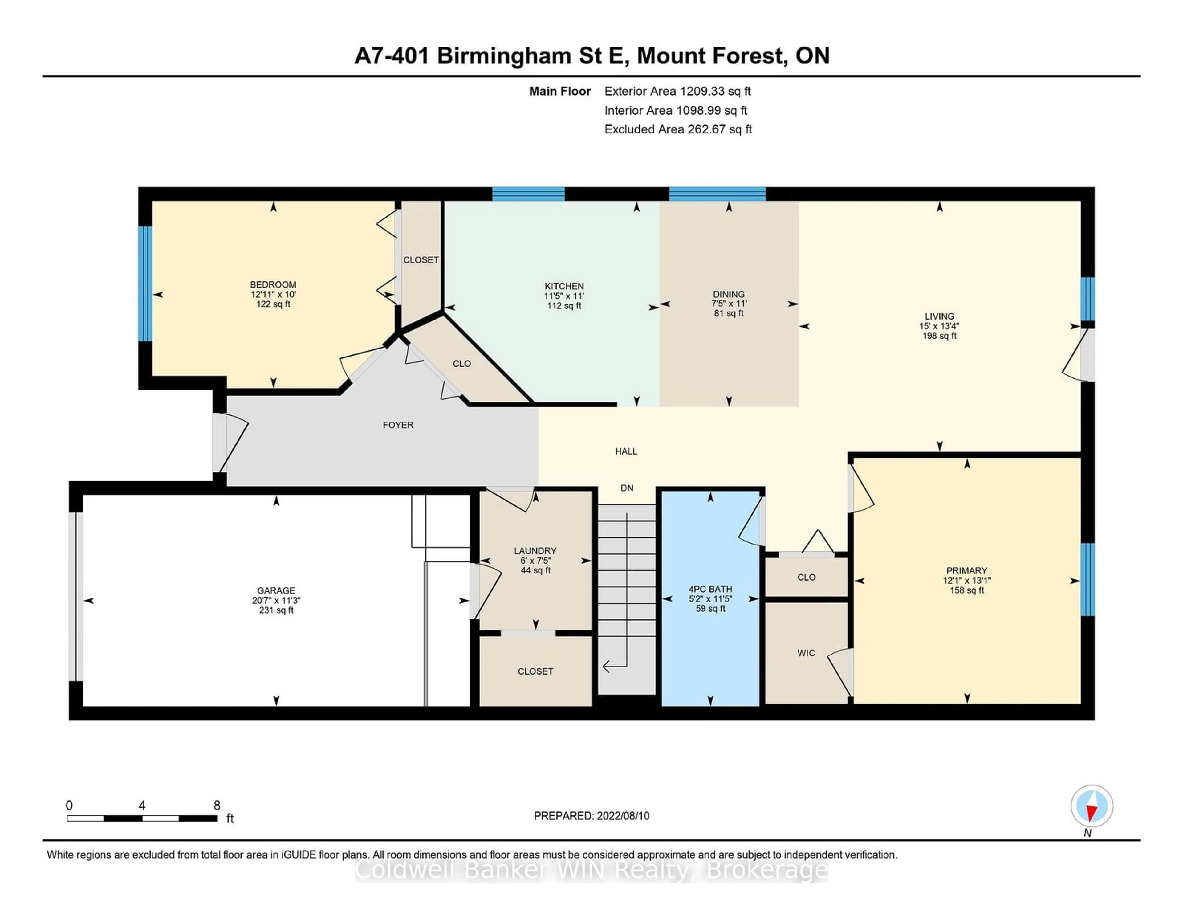 Floor plan for 401 BIRMINGHAM St #A7, Wellington North Ontario N0G 2L2