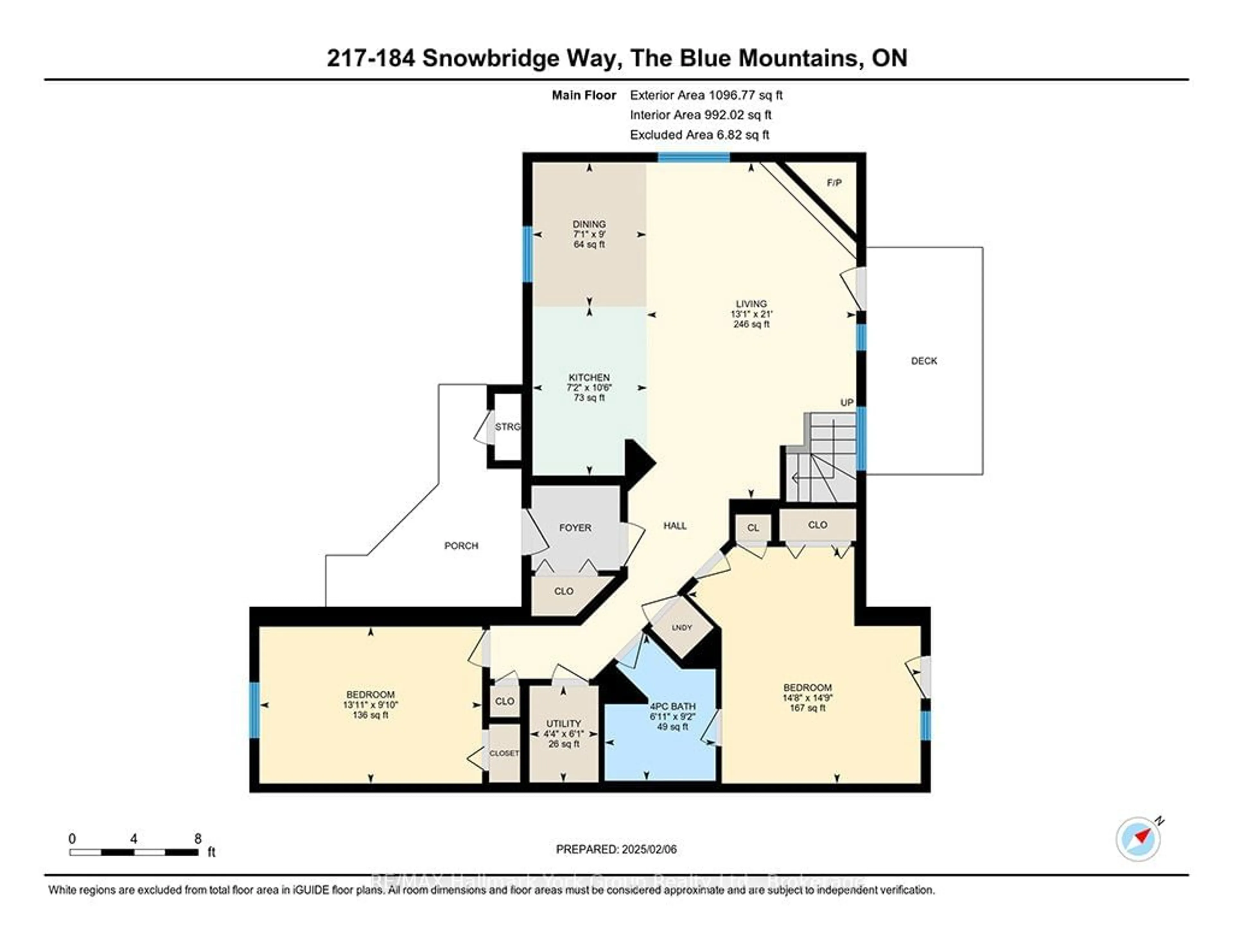 Floor plan for 184 Snowbridge Way #217, Blue Mountains Ontario L9Y 0V1