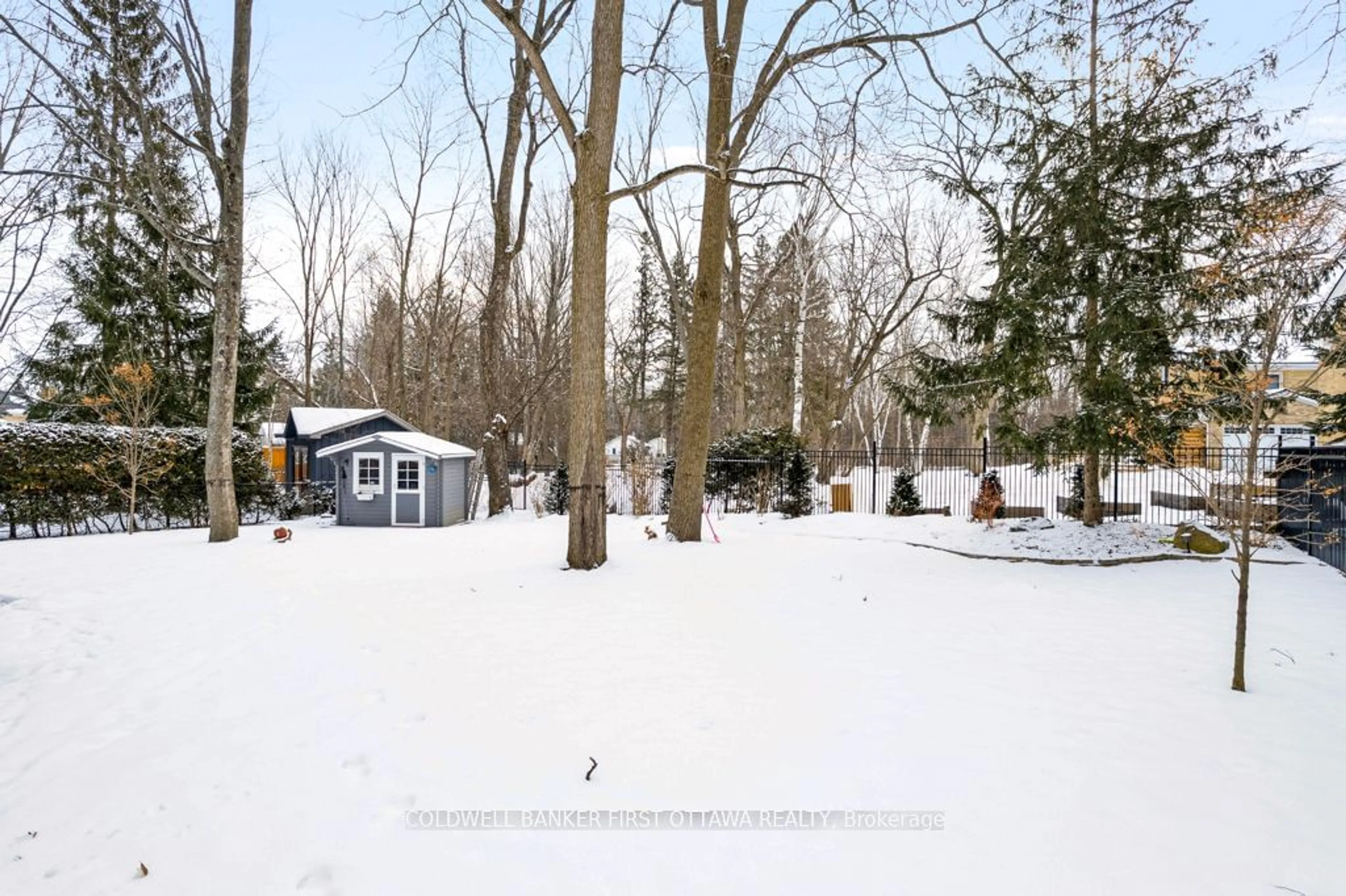 A pic from outside/outdoor area/front of a property/back of a property/a pic from drone, forest/trees view for 10 Perkins Blvd, Perth Ontario K7H 3L6