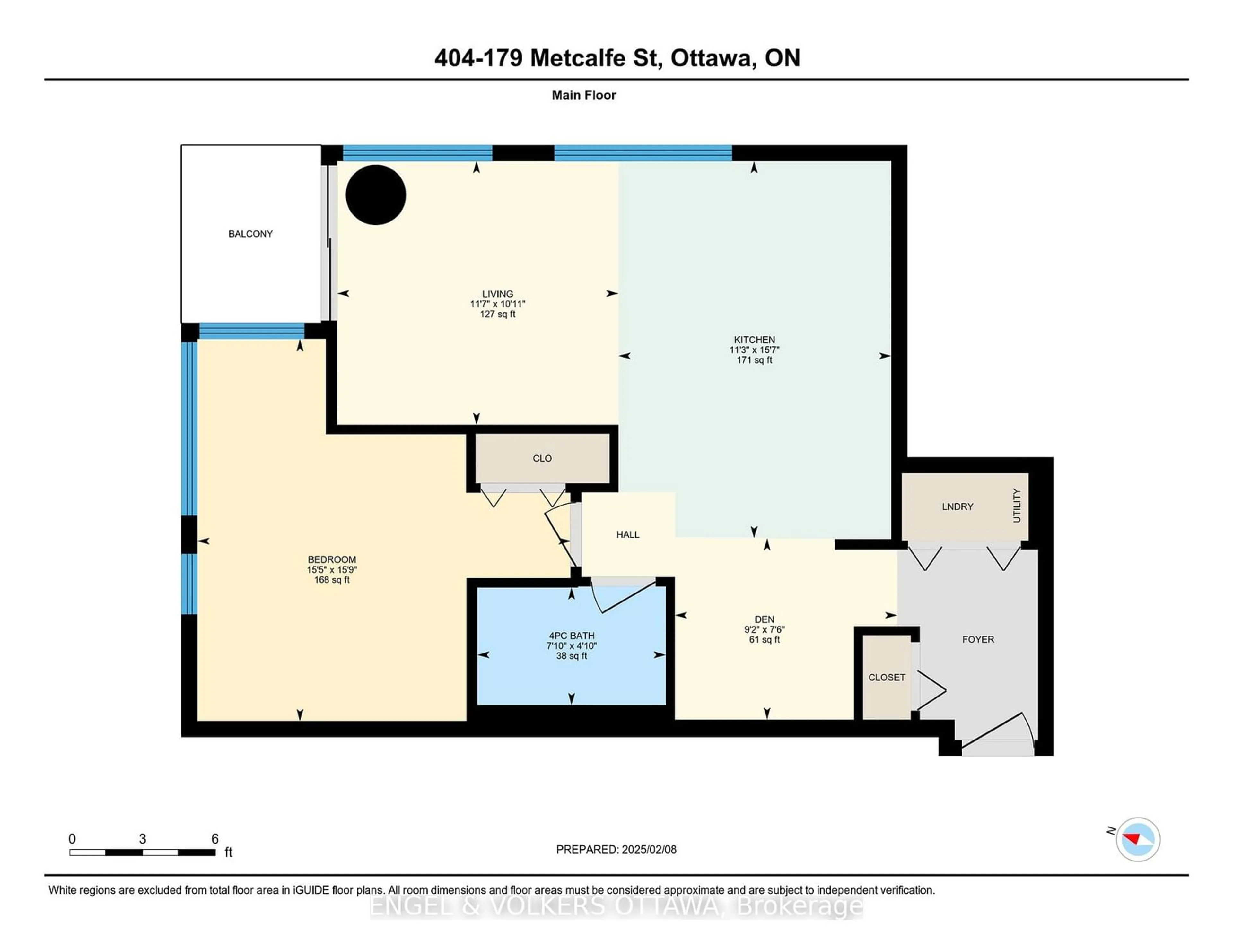 Floor plan for 179 Metcalfe St #404, Ottawa Centre Ontario K2P 0W1