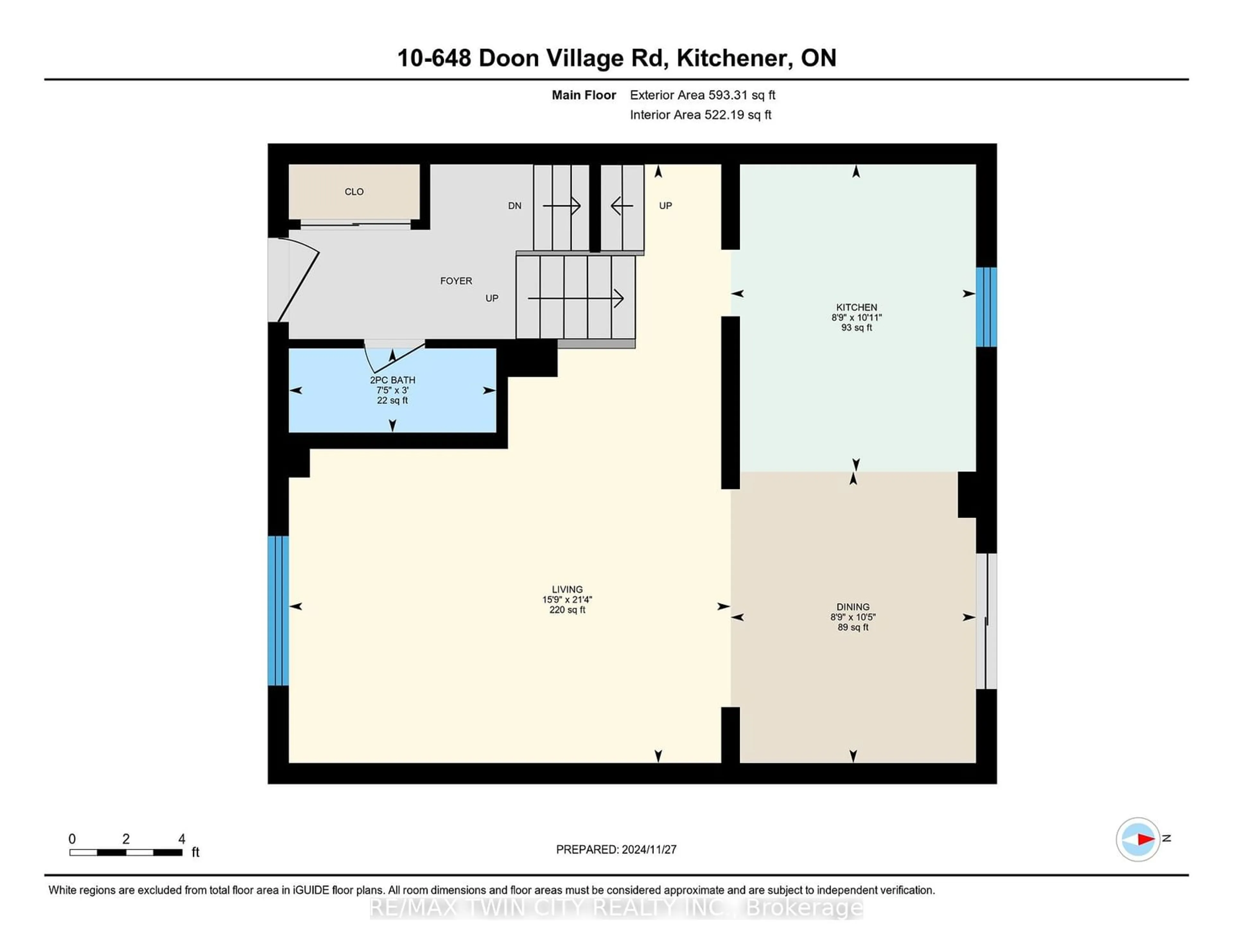 Floor plan for 648 Doon Village Rd #10, Kitchener Ontario N2P 1A2