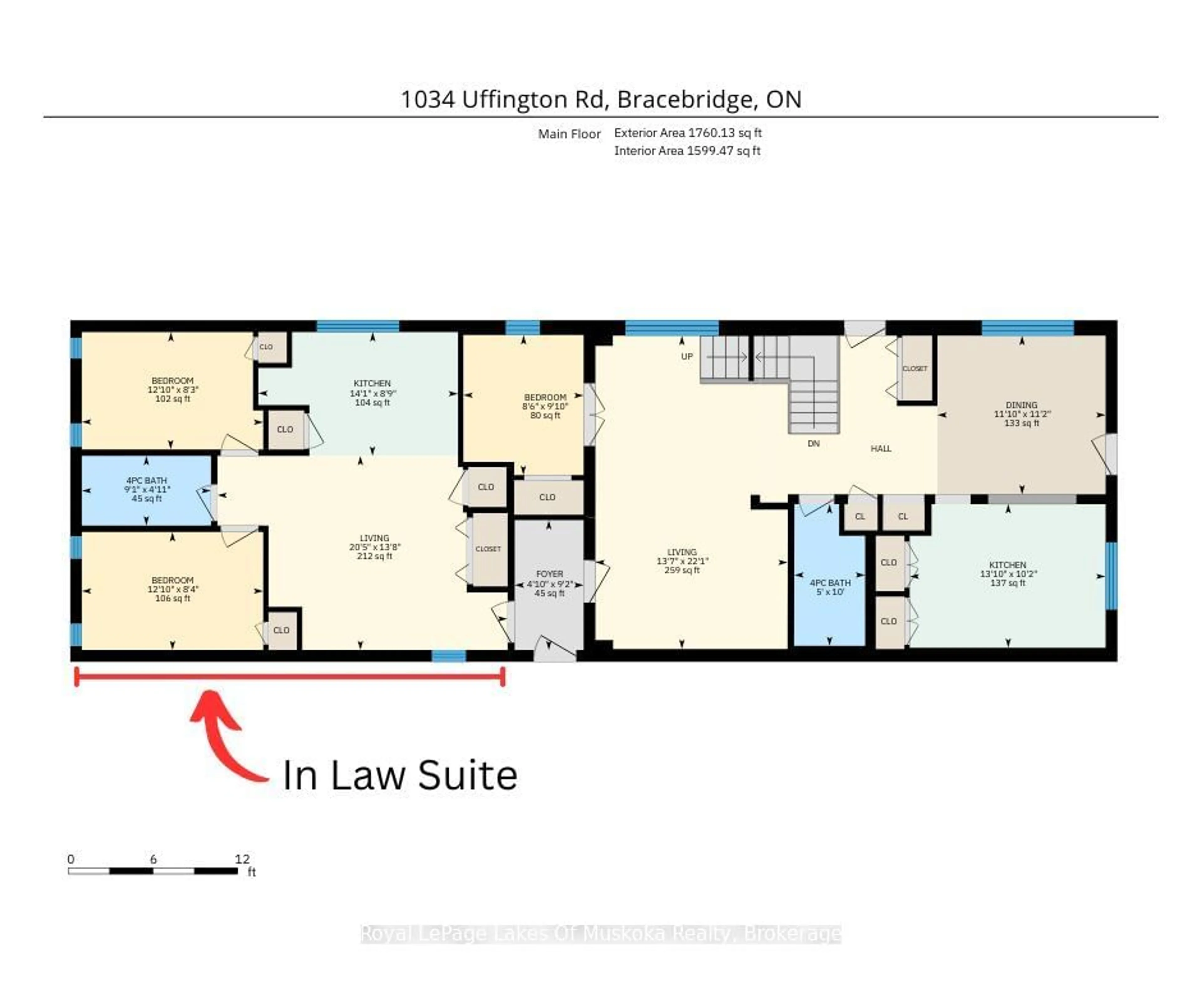 Floor plan for 1034 Uffington Rd, Bracebridge Ontario P1L 1X1