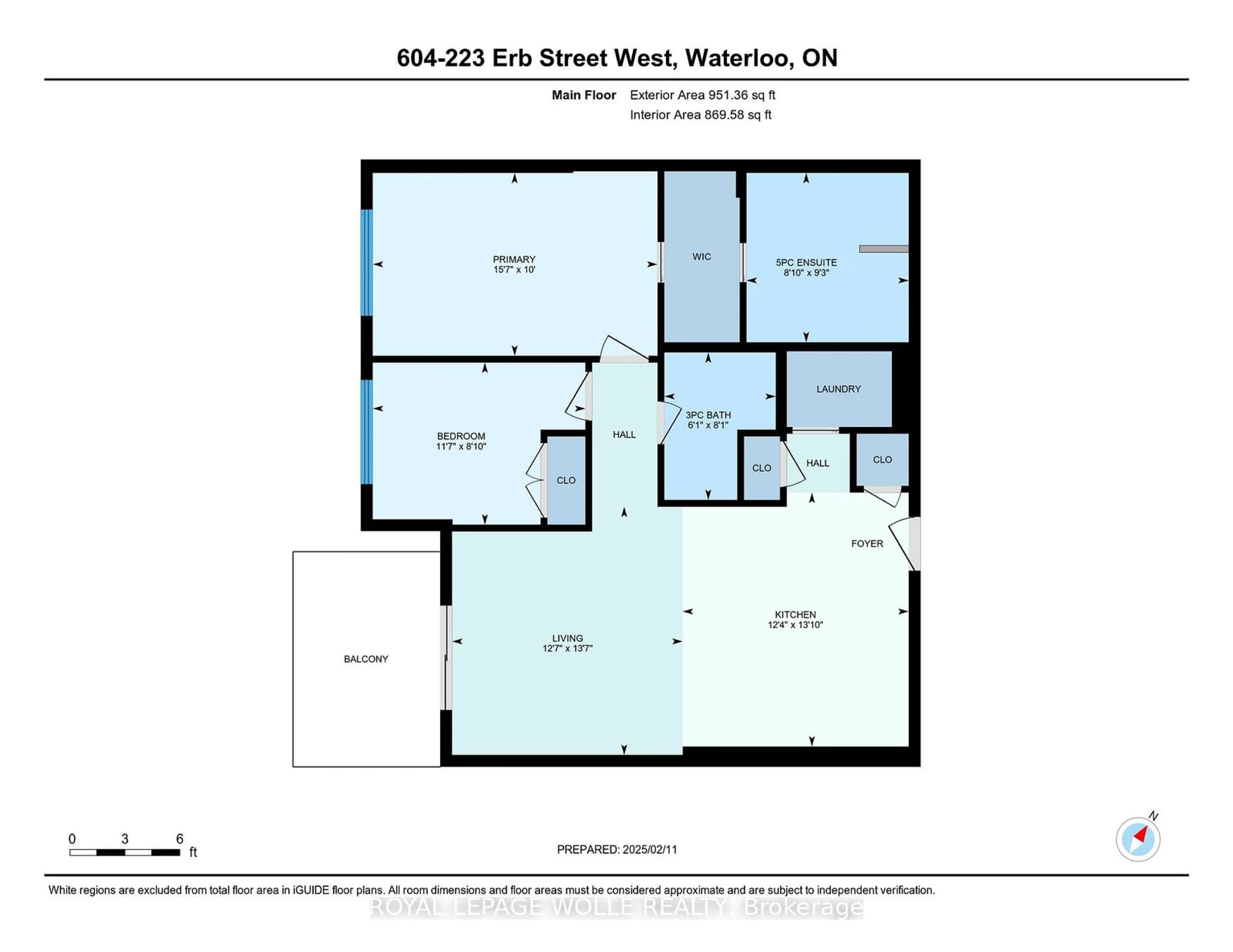 Floor plan for 223 Erb St #604, Waterloo Ontario N2L 0B3